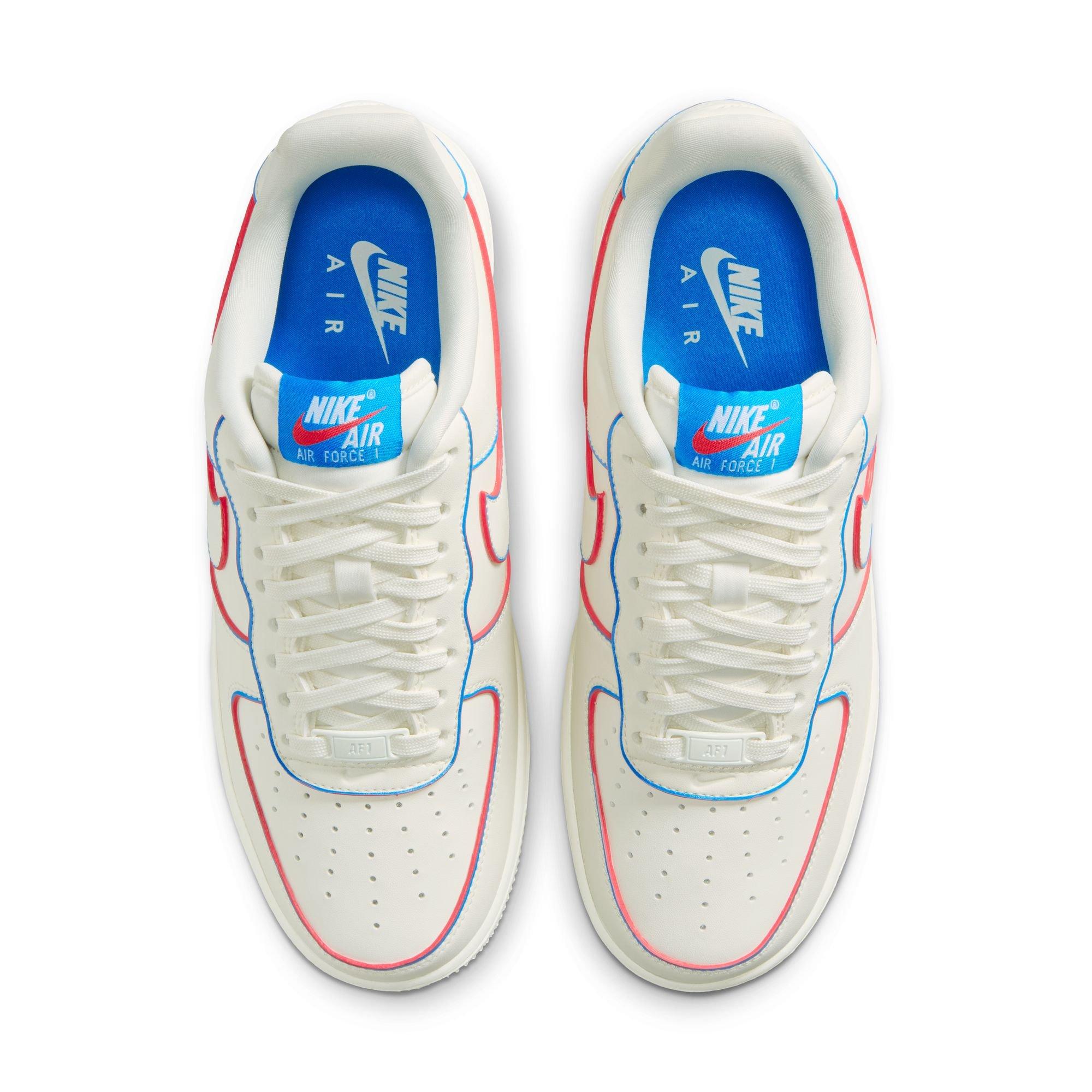Nike Air Force 1 '07 WNBA "Sail/Multi-Color/Action Red" Women's Shoe - SAIL Thumbnail View 8