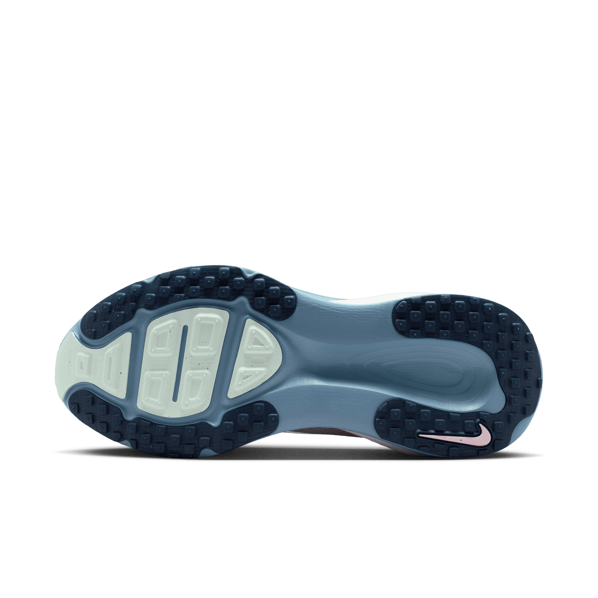 Nike Vomero 18 "White/Midnight Navy/Work Blue" Women's Road Running Shoe - WHITE/NAVY/GREEN Thumbnail View 9