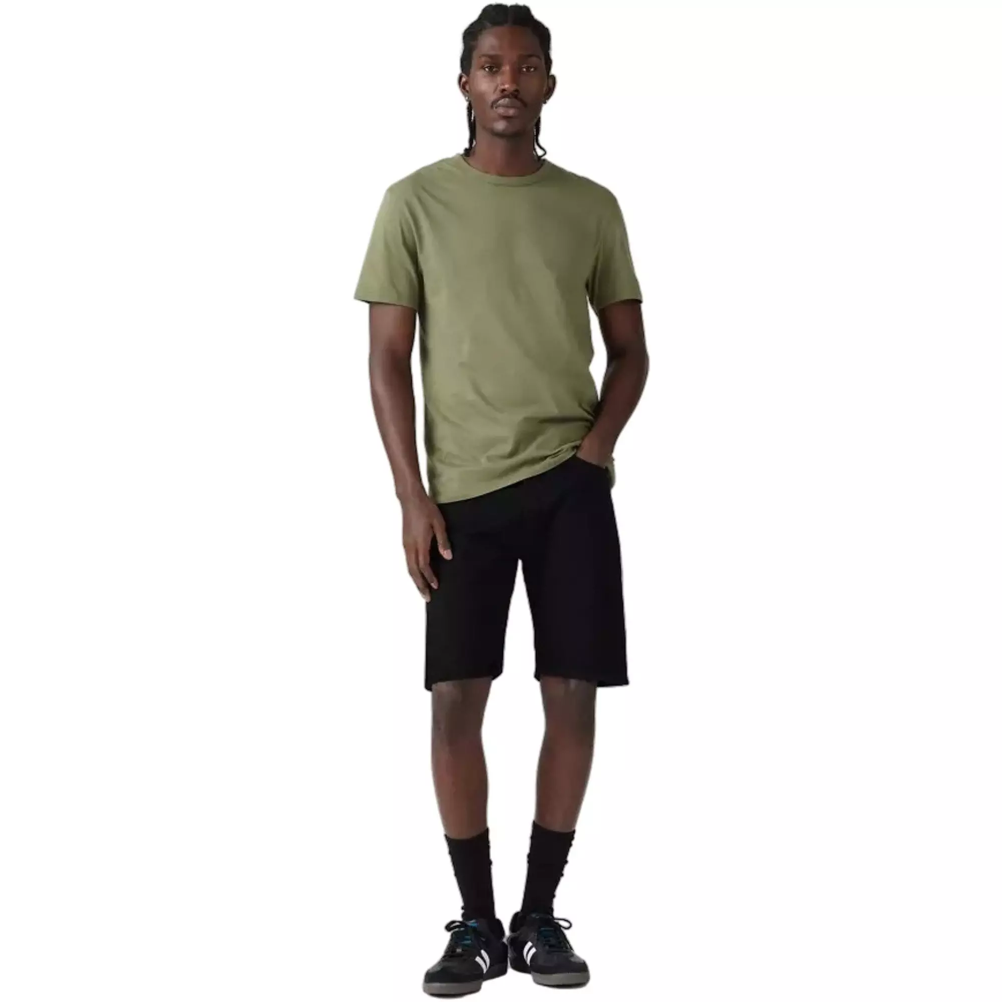 Levi's Men's 501 Original Fit Hemmed 9" Shorts - BLACK