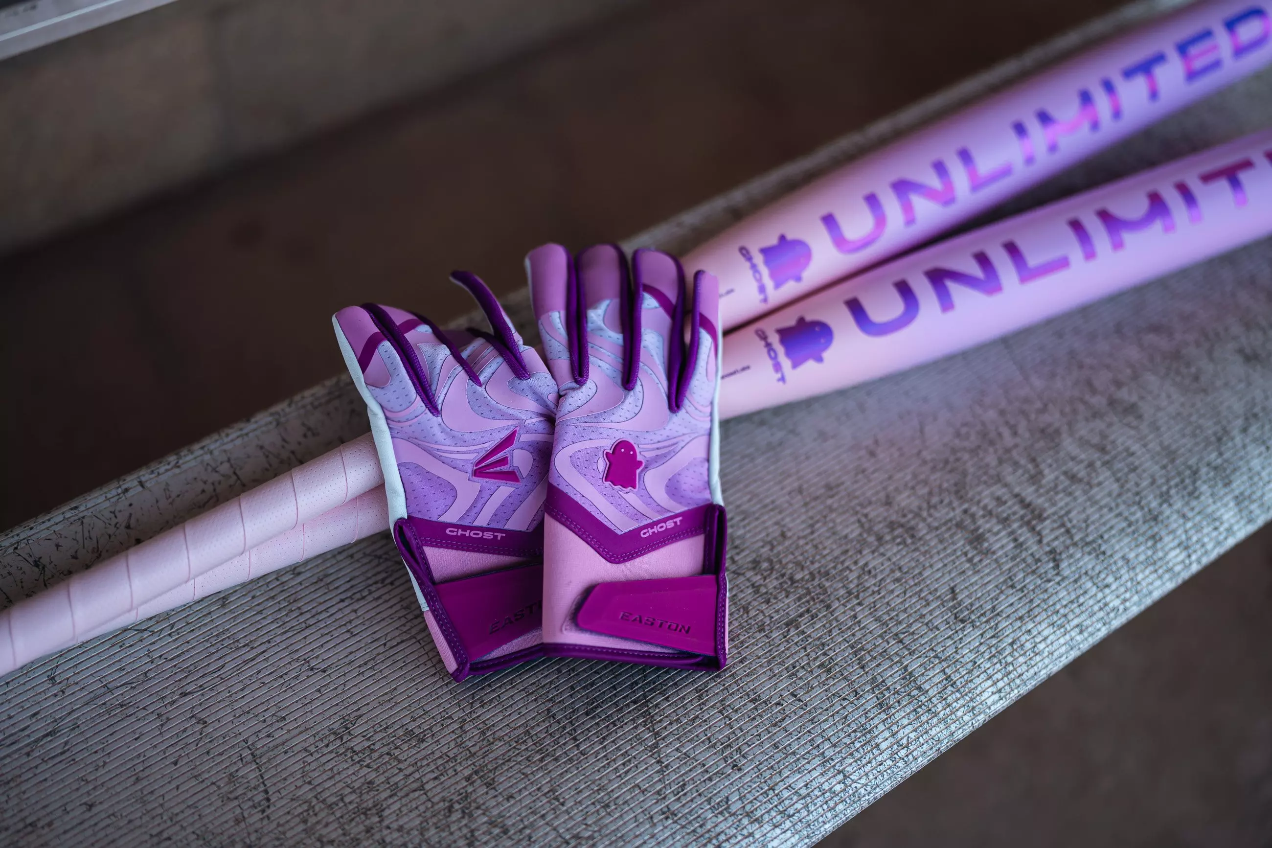 Easton Youth Ghost Ethos Unlimited Lilac Fastpitch Batting Gloves - PURPLE/LILAC
