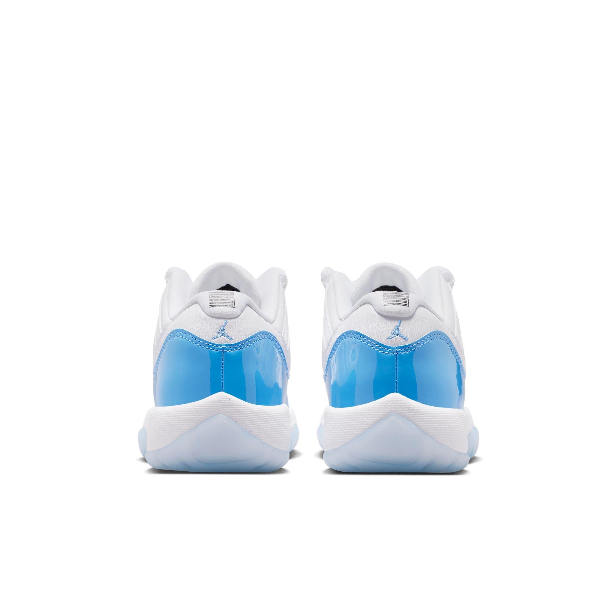Jordan 11 Retro Low "White and University Blue" Grade School Kids' Shoe - WHITE/UNIVERSITY BLUE/BLACK Thumbnail View 11