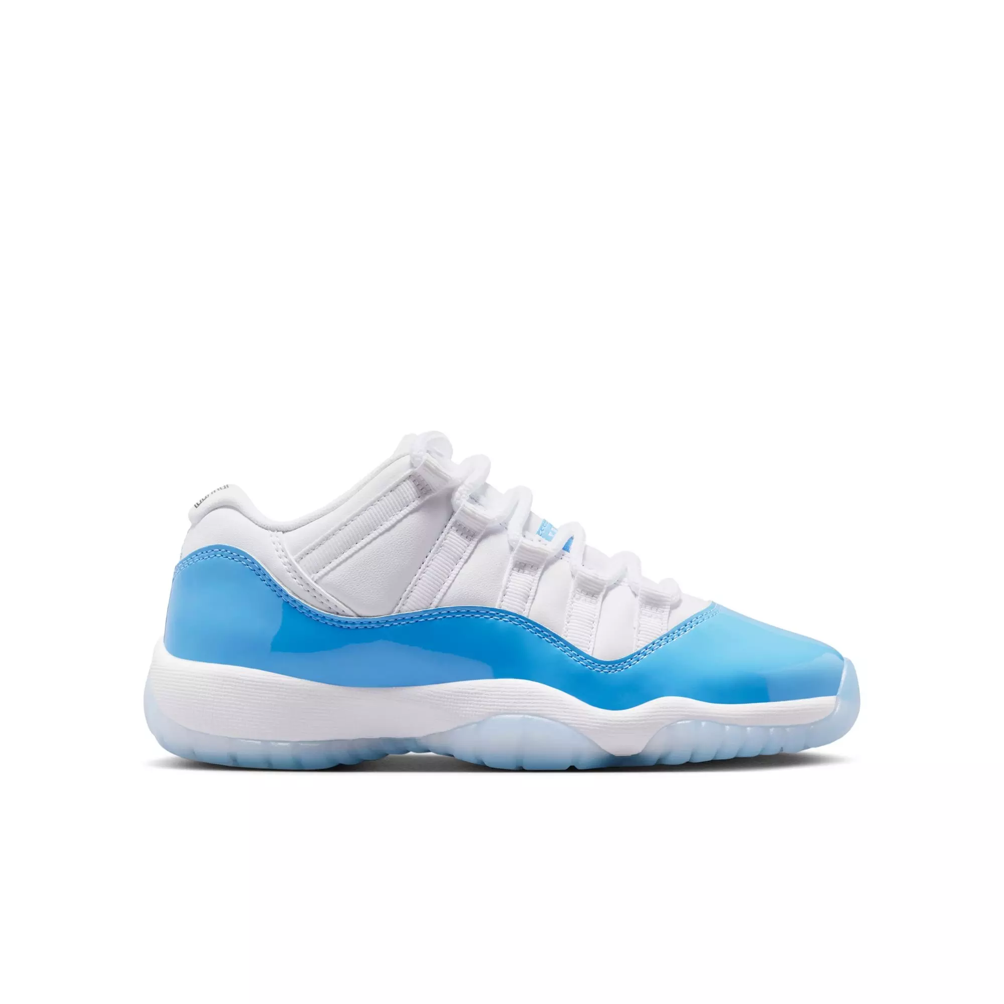 Jordan 11 Retro Low "White and University Blue" Grade School Kids' Shoe - WHITE/UNIVERSITY BLUE/BLACK