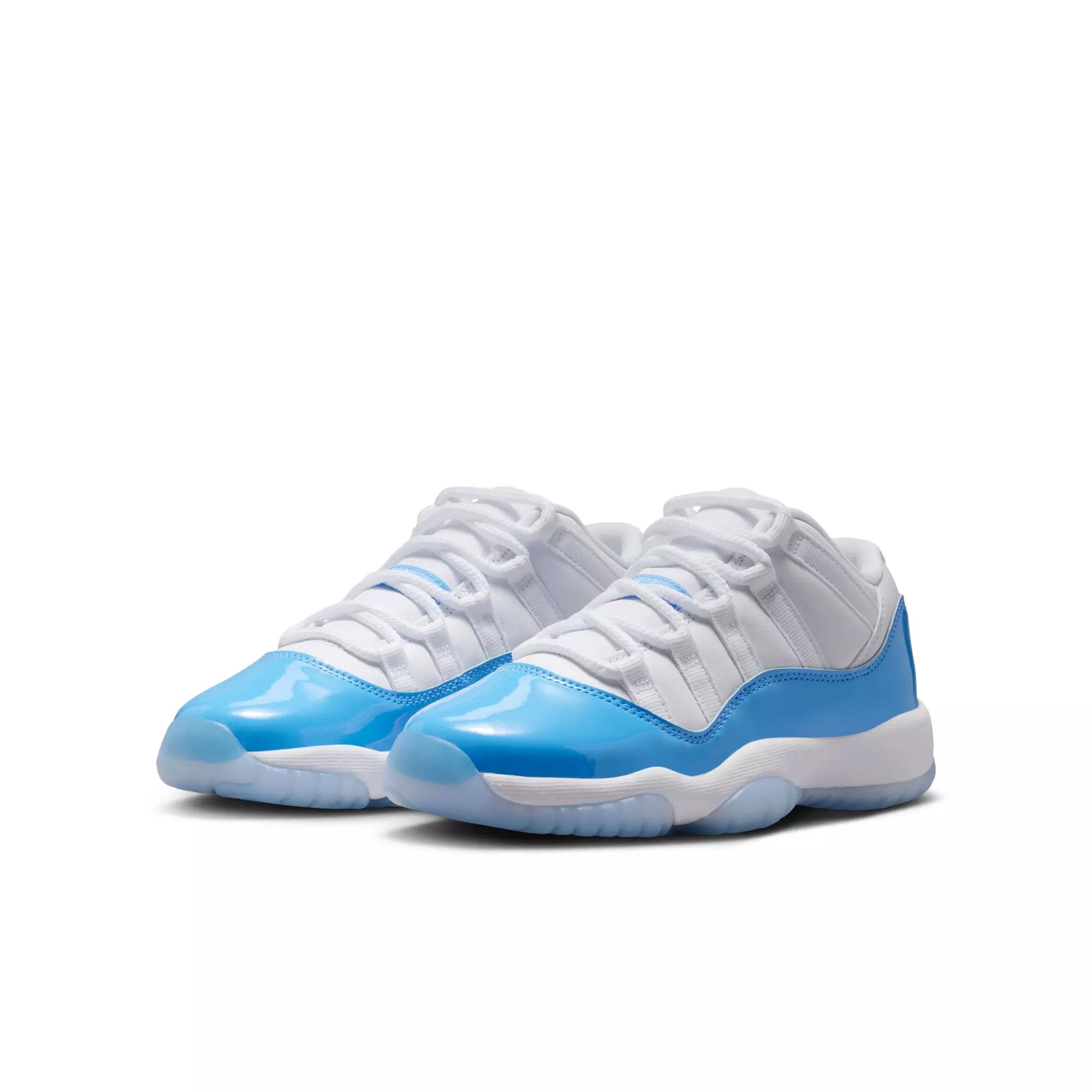 Jordan 11 Retro Low "White and University Blue" Grade School Kids' Shoe - WHITE/UNIVERSITY BLUE/BLACK