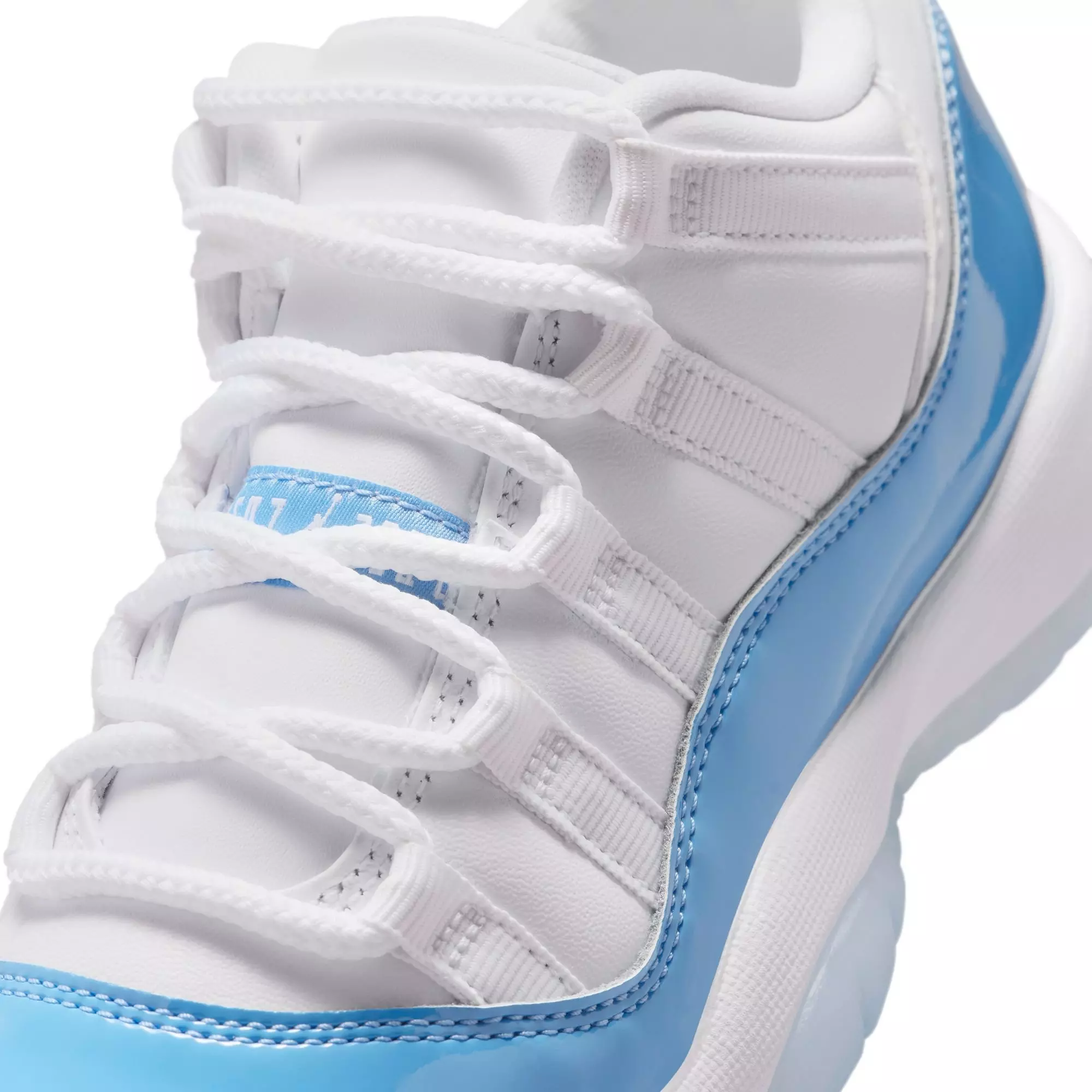 Jordan 11 Retro Low "White and University Blue" Grade School Kids' Shoe - WHITE/UNIVERSITY BLUE/BLACK