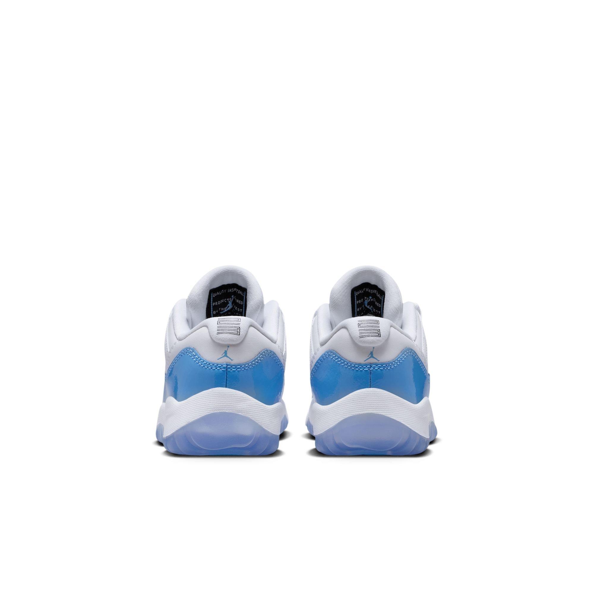 Jordan 11 Retro Low "White and University Blue" Preschool Kids' Shoe - WHITE/UNIVERSITY BLUE/BLACK Thumbnail View 10