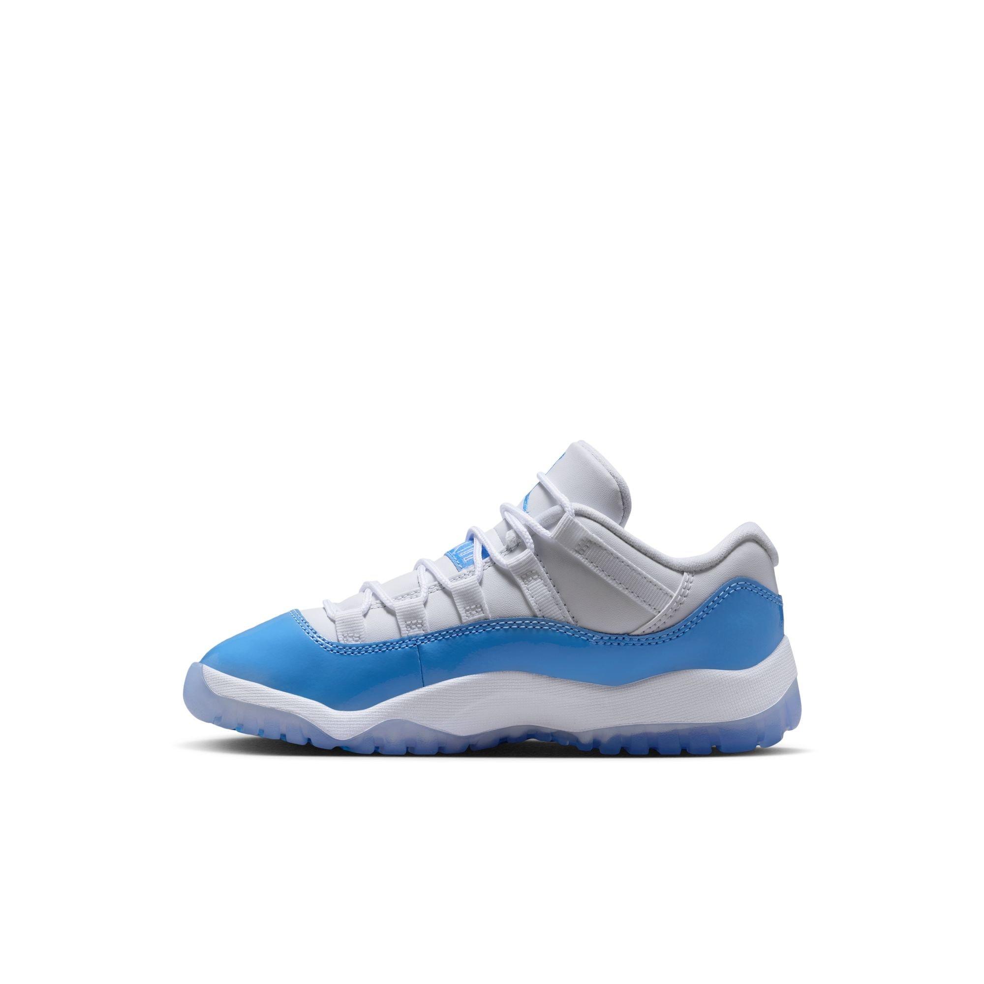 Jordan 11 Retro Low "White and University Blue" Preschool Kids' Shoe - WHITE/UNIVERSITY BLUE/BLACK Thumbnail View 9