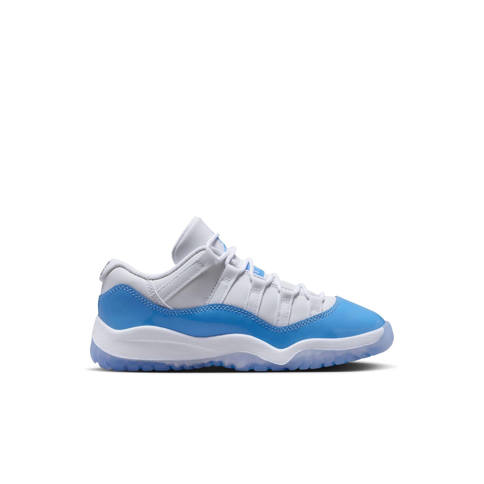 Jordan 11 Retro Low Preschool Kids' "White and University Blue" Shoe