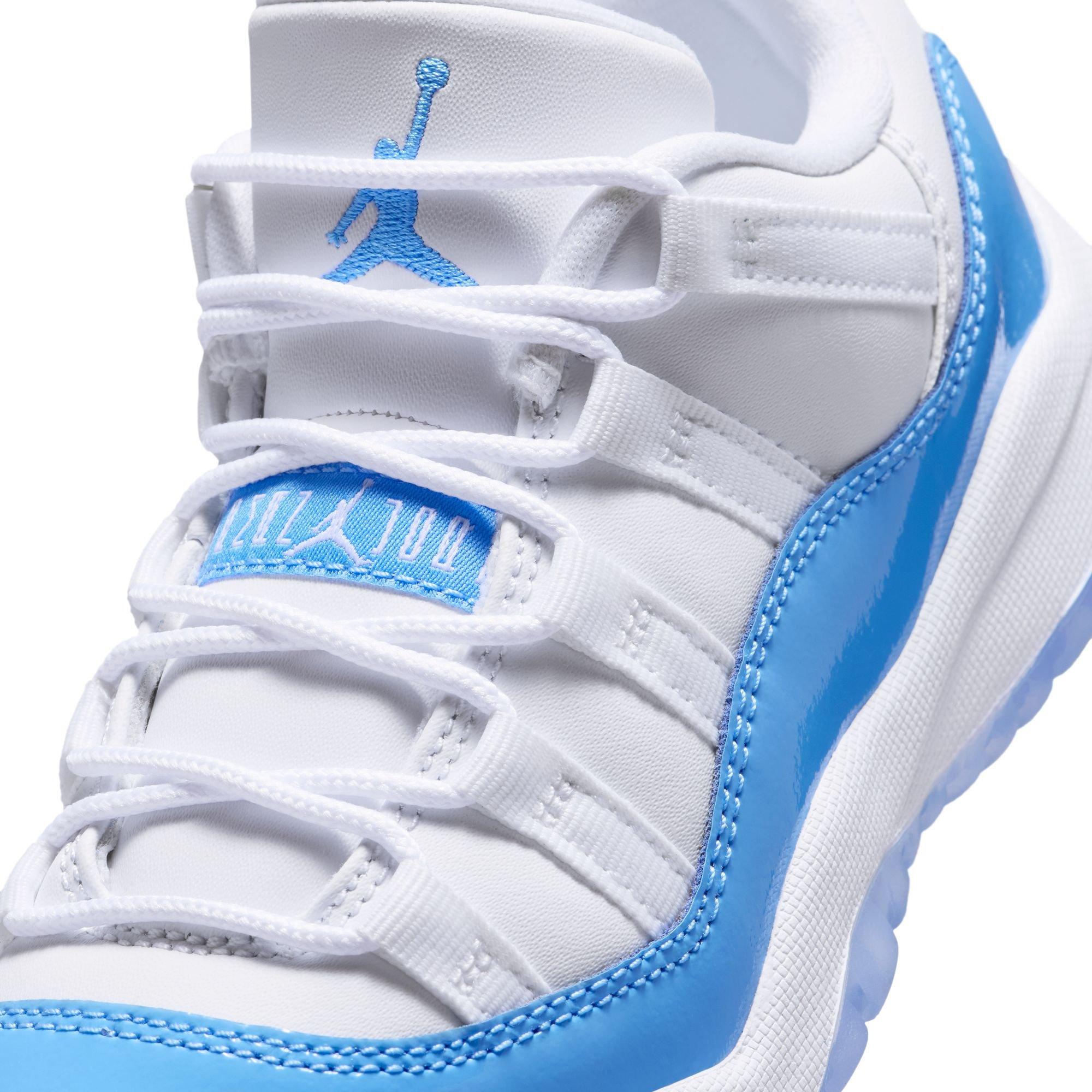 Jordan 11 Retro Low "White and University Blue" Preschool Kids' Shoe - WHITE/UNIVERSITY BLUE/BLACK Thumbnail View 5