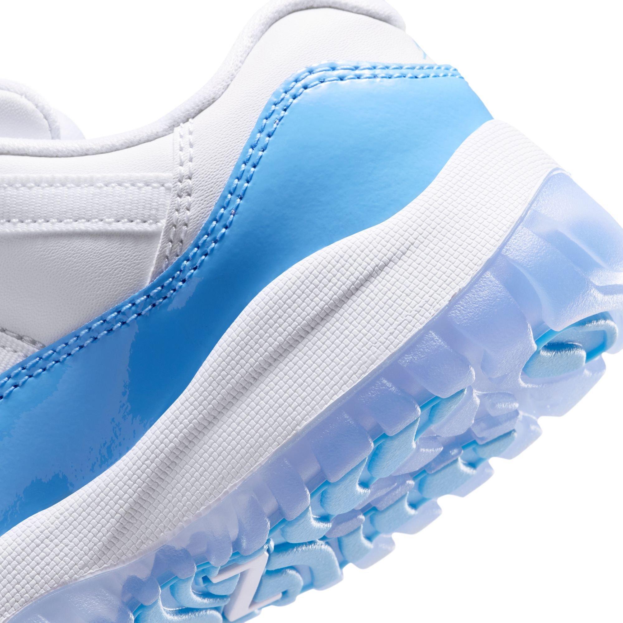Jordan 11 Retro Low "White and University Blue" Preschool Kids' Shoe - WHITE/UNIVERSITY BLUE/BLACK Thumbnail View 6