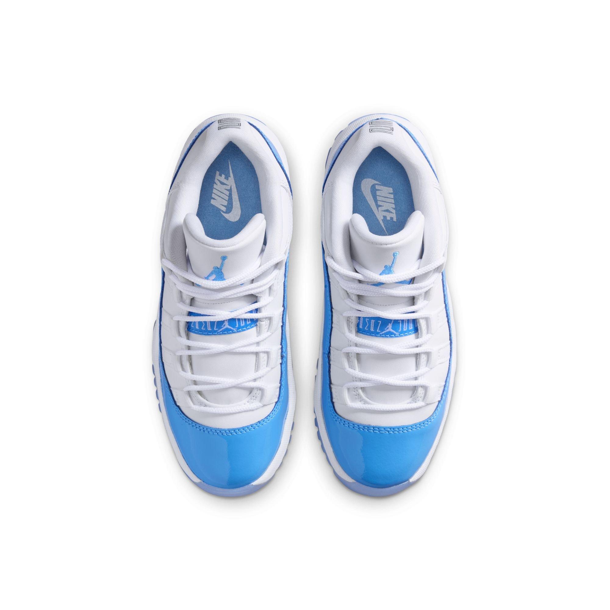 Jordan 11 Retro Low "White and University Blue" Preschool Kids' Shoe - WHITE/UNIVERSITY BLUE/BLACK Thumbnail View 11