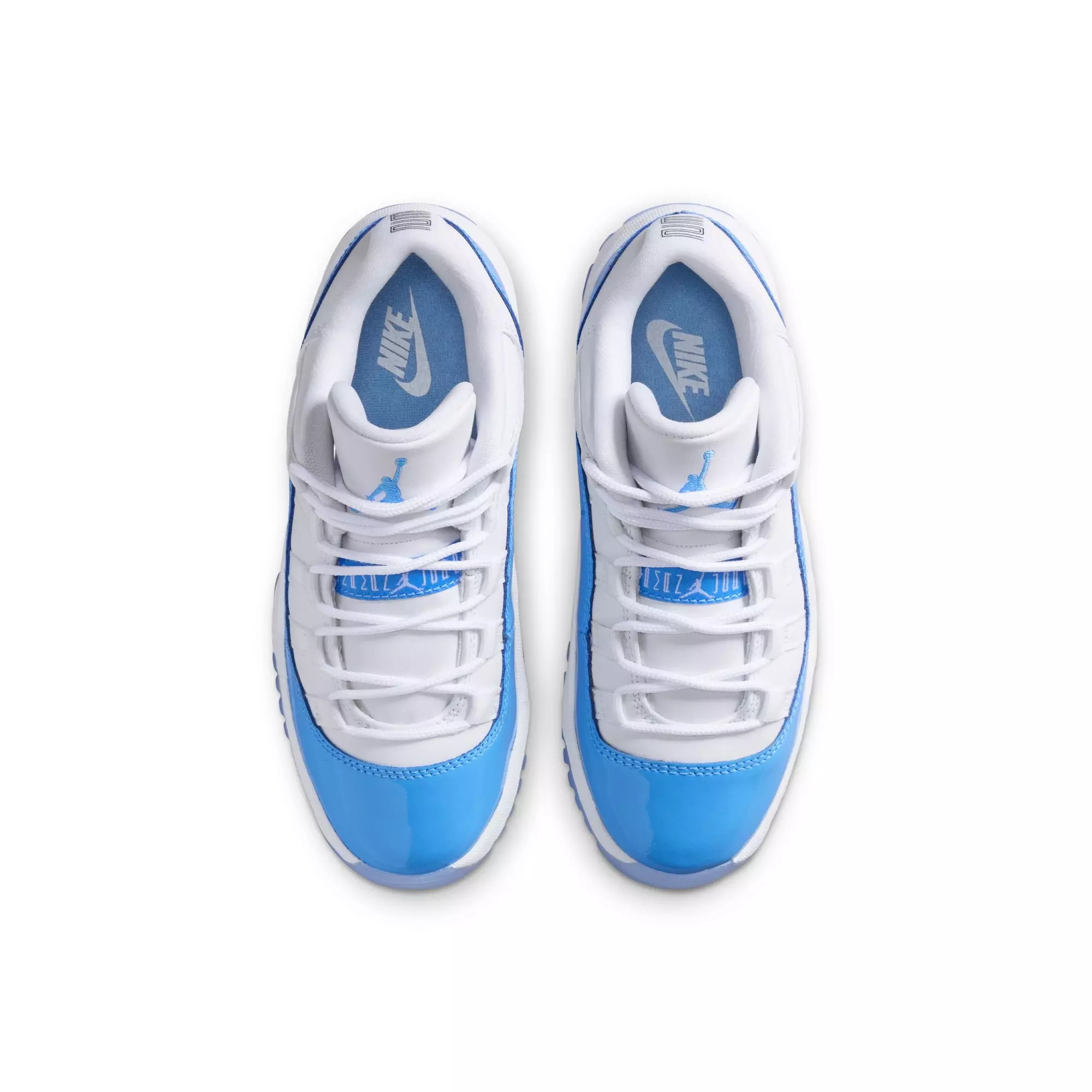 Jordan 11 Retro Low "White and University Blue" Preschool Kids' Shoe - WHITE/UNIVERSITY BLUE/BLACK