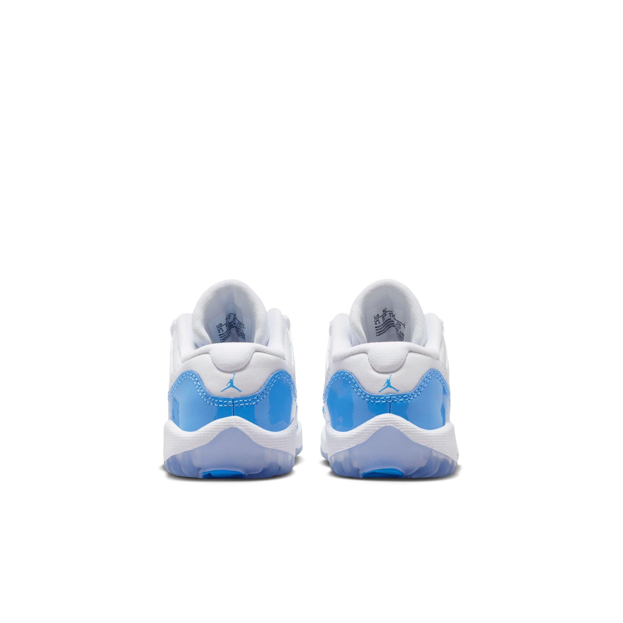 Jordan 11 Retro Low "White and University Blue" Toddler Kids' Shoe - WHITE/UNIVERSITY BLUE-BLACK Thumbnail View 9