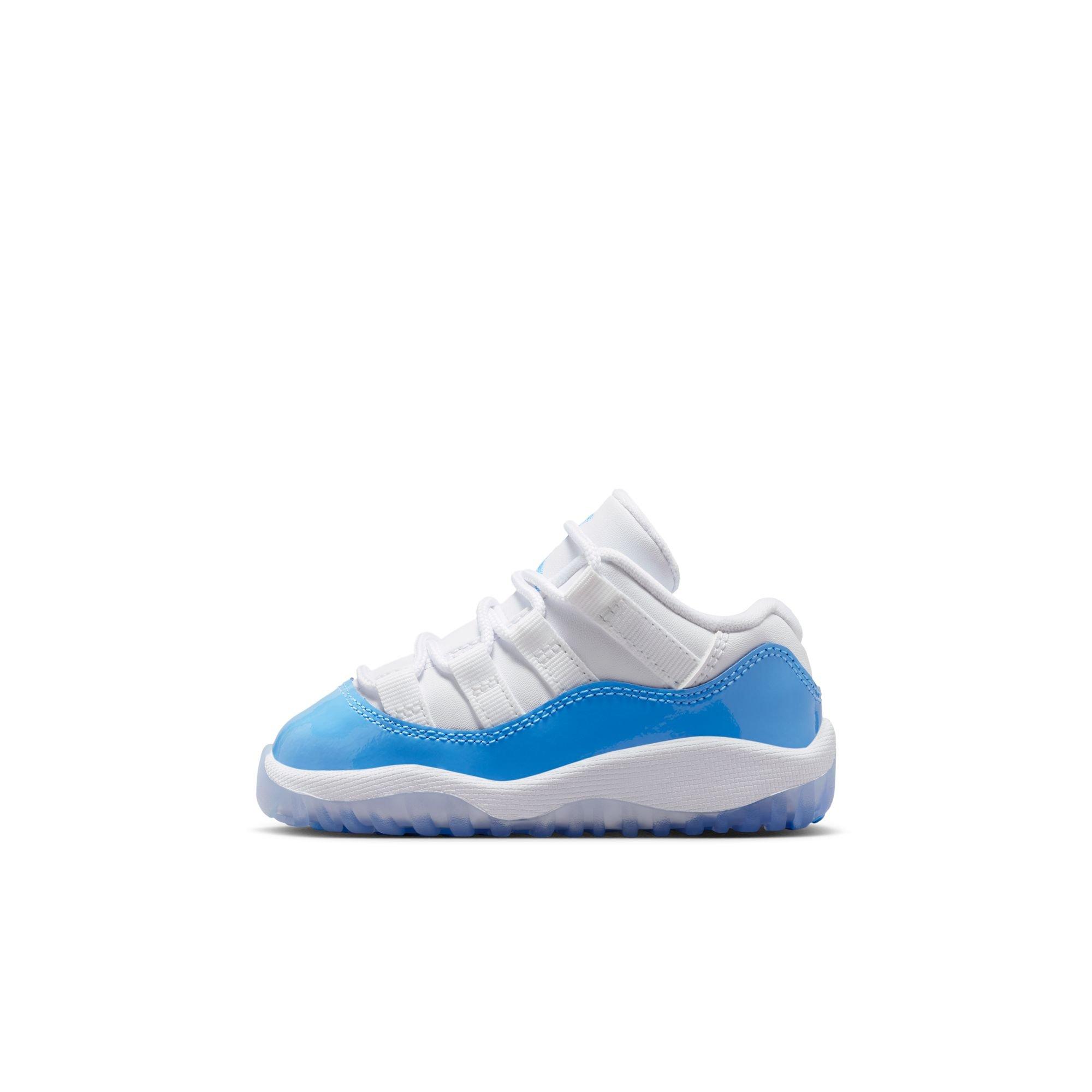 Jordan 11 Retro Low "White and University Blue" Toddler Kids' Shoe - WHITE/UNIVERSITY BLUE-BLACK Thumbnail View 7