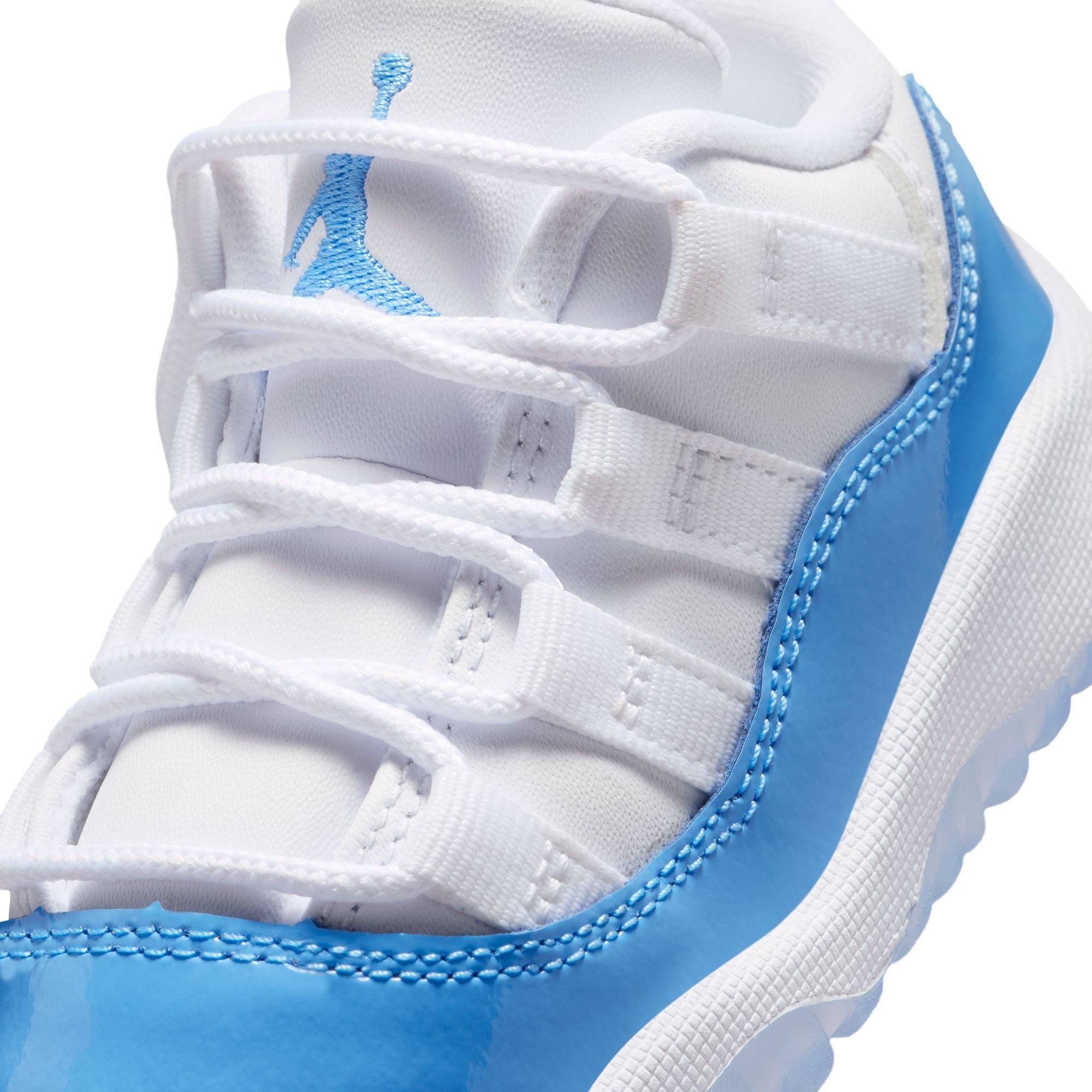 Jordan 11 Retro Low "White and University Blue" Toddler Kids' Shoe - WHITE/UNIVERSITY BLUE-BLACK Thumbnail View 5