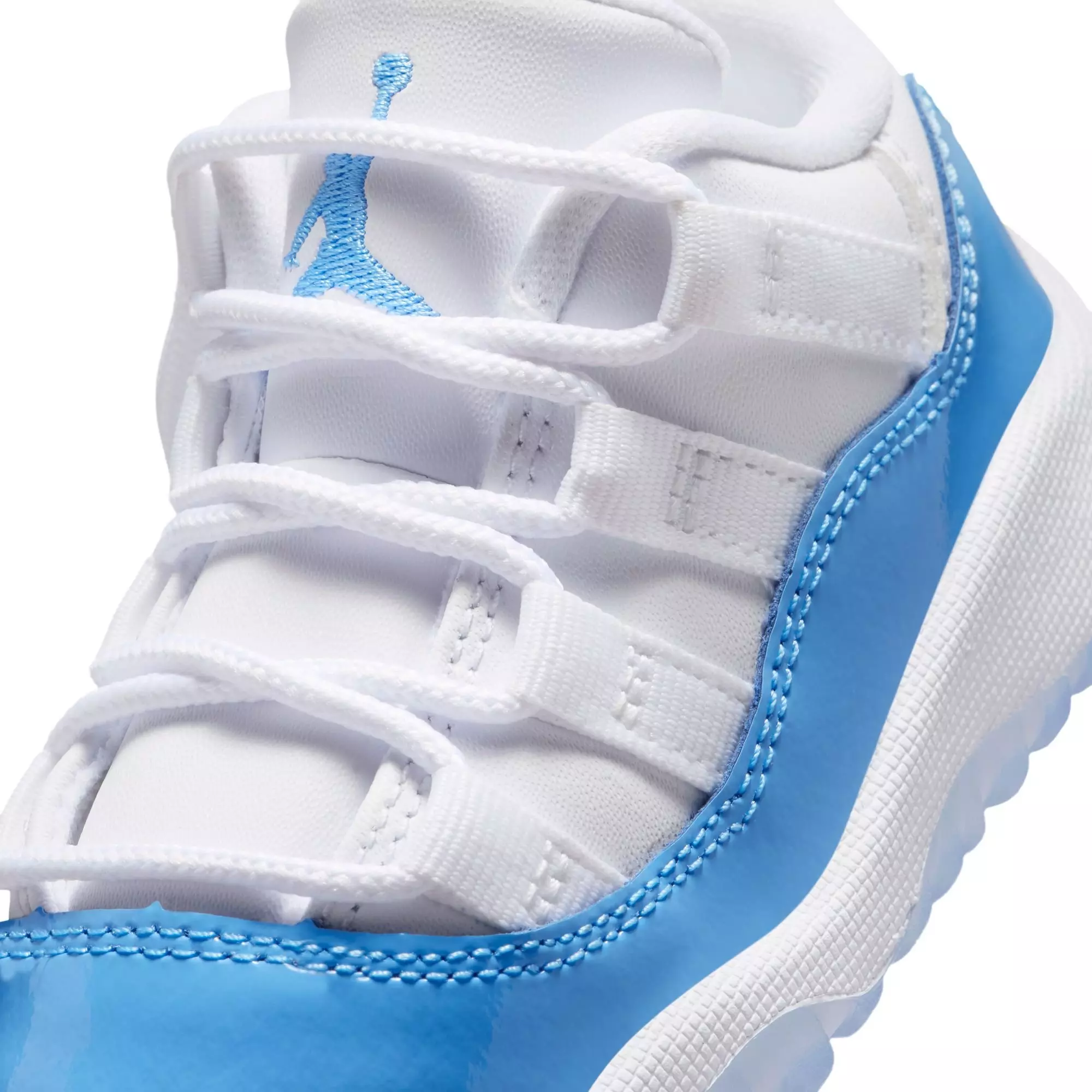 Jordan 11 Retro Low "White and University Blue" Toddler Kids' Shoe - WHITE/UNIVERSITY BLUE-BLACK