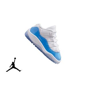 Jordan 11 Retro Low "White and University Blue" Toddler Kids' Shoe