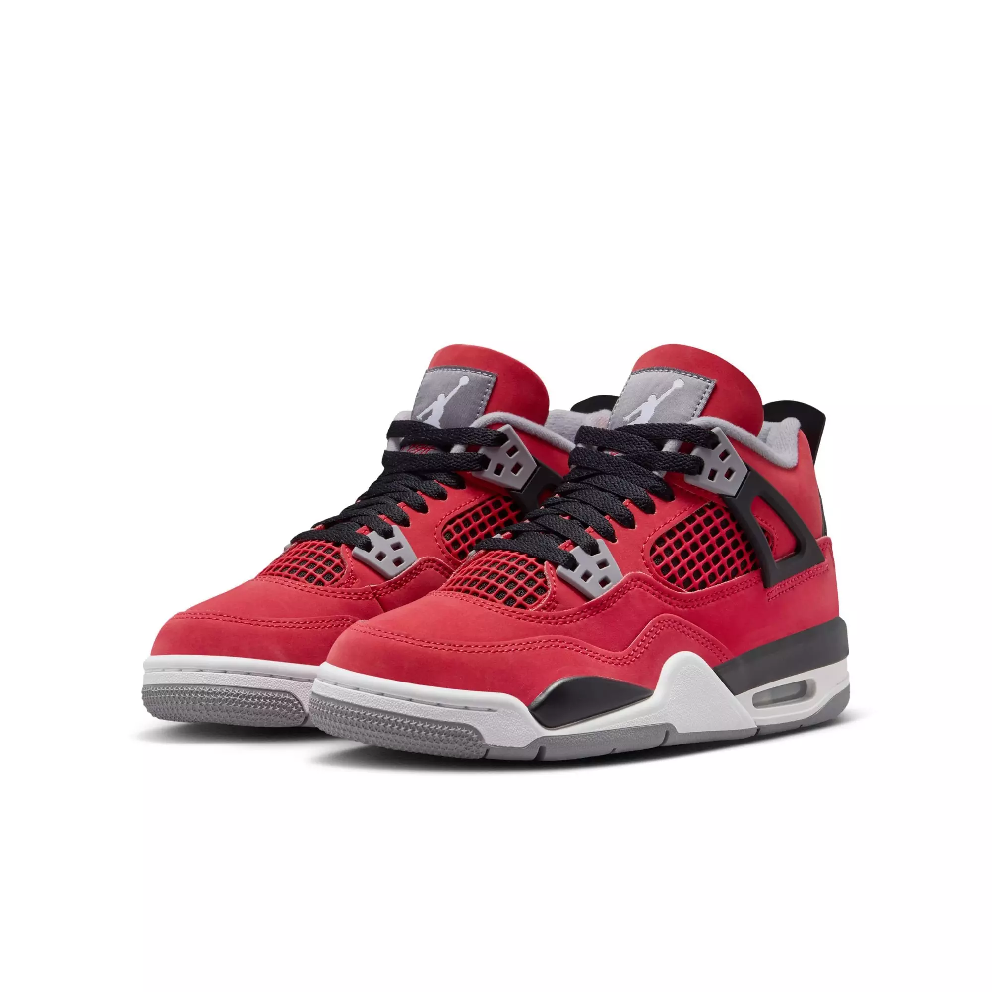 Jordan 4 Retro "Toro Bravo" Grade School Kids' Shoe - FIRE RED/WHITE/BLACK/CEMENT GREY