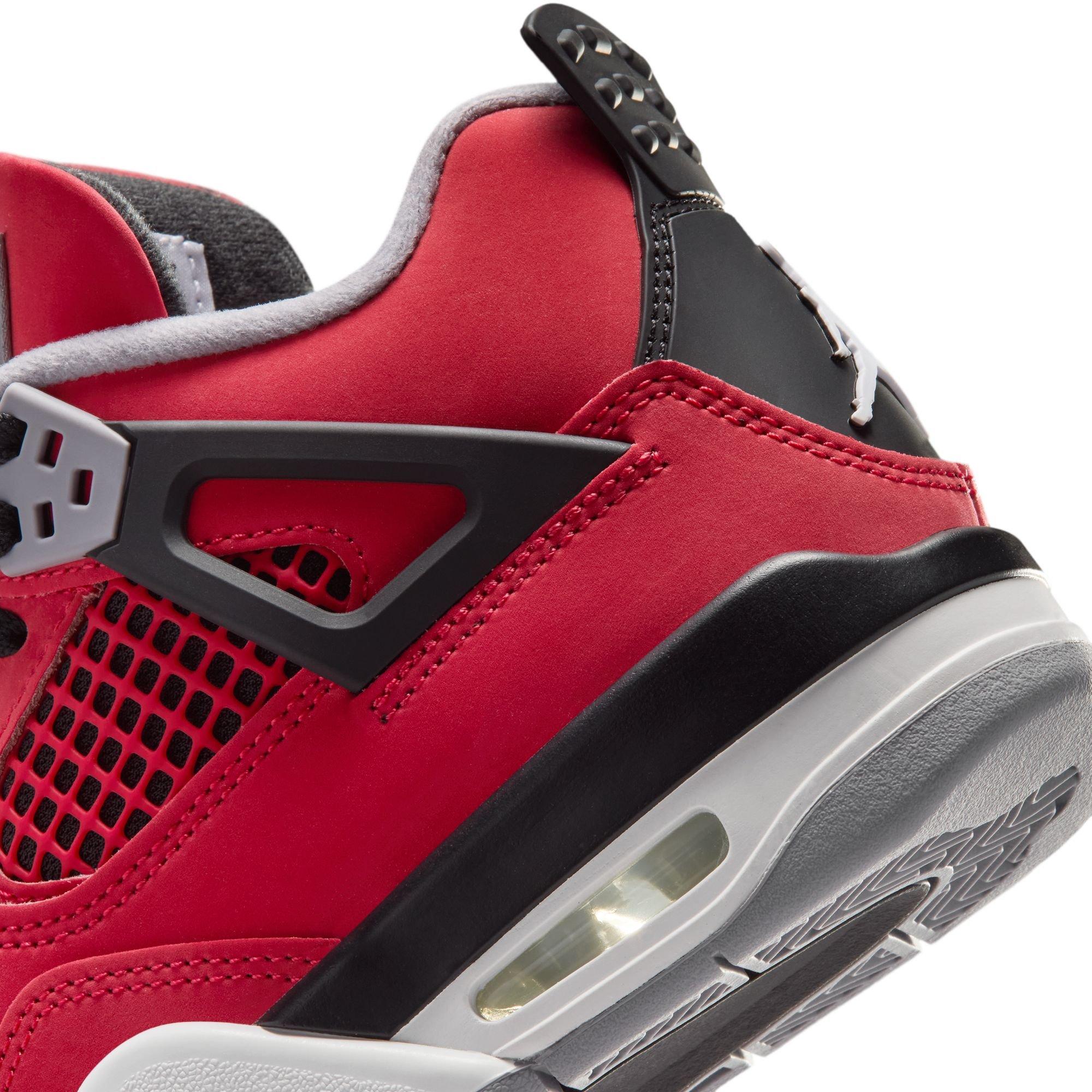 Jordan 4 Retro "Toro Bravo" Grade School Kids' Shoe - FIRE RED/WHITE/BLACK/CEMENT GREY Thumbnail View 6