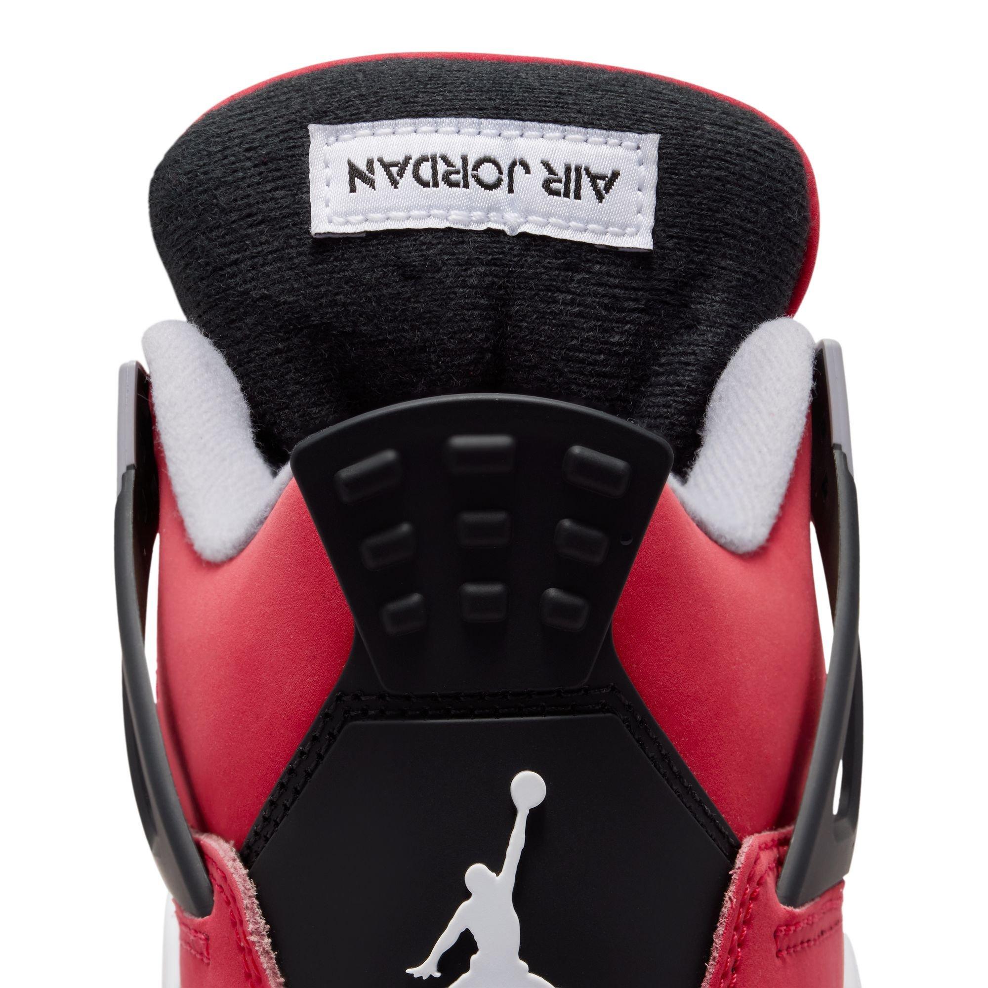 Jordan 4 Retro "Toro Bravo" Grade School Kids' Shoe - FIRE RED/WHITE/BLACK/CEMENT GREY Thumbnail View 7