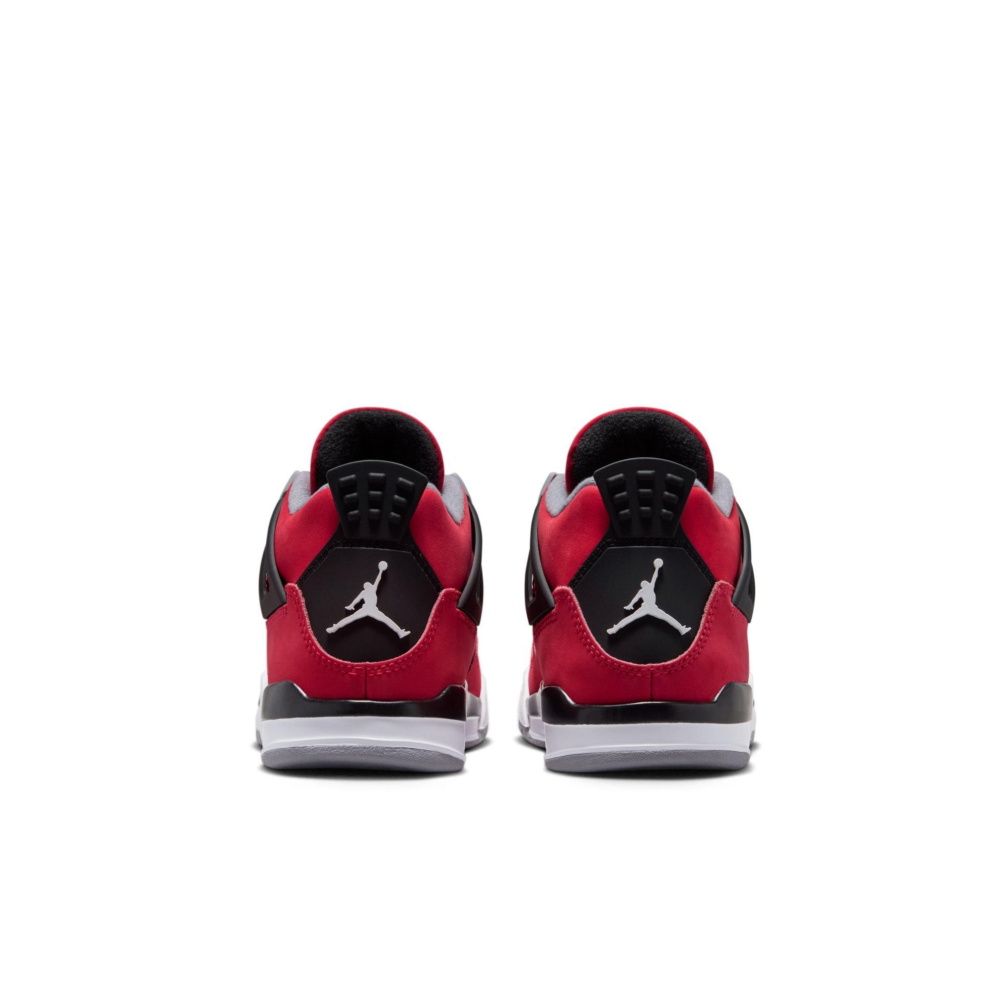 Jordan 4 Retro "Toro Bravo" Preschool Kids' Shoe - FIRE RED/WHITE/BLACK/CEMENT GREY Thumbnail View 9