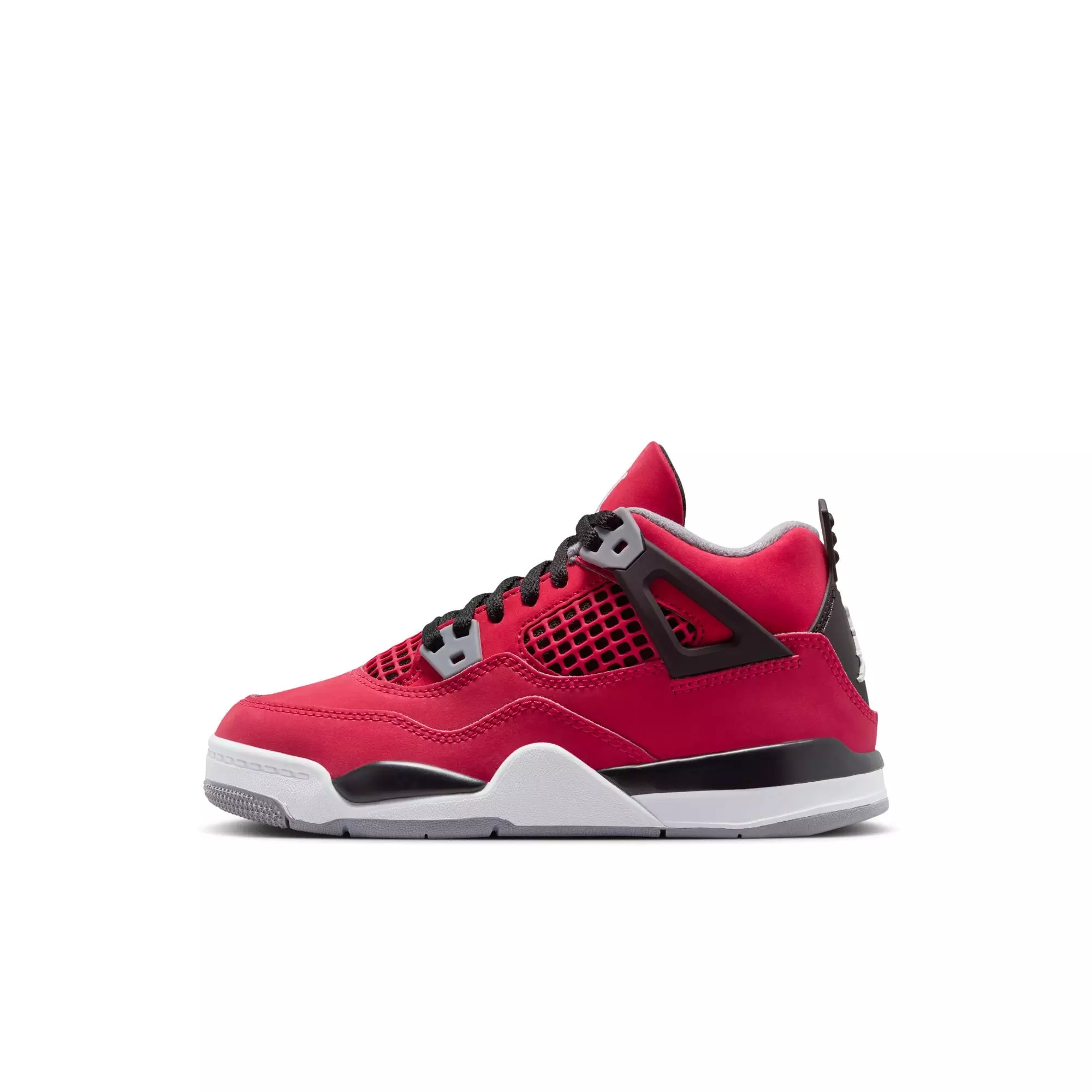 Jordan 4 Retro "Toro Bravo" Preschool Kids' Shoe - FIRE RED/WHITE/BLACK/CEMENT GREY