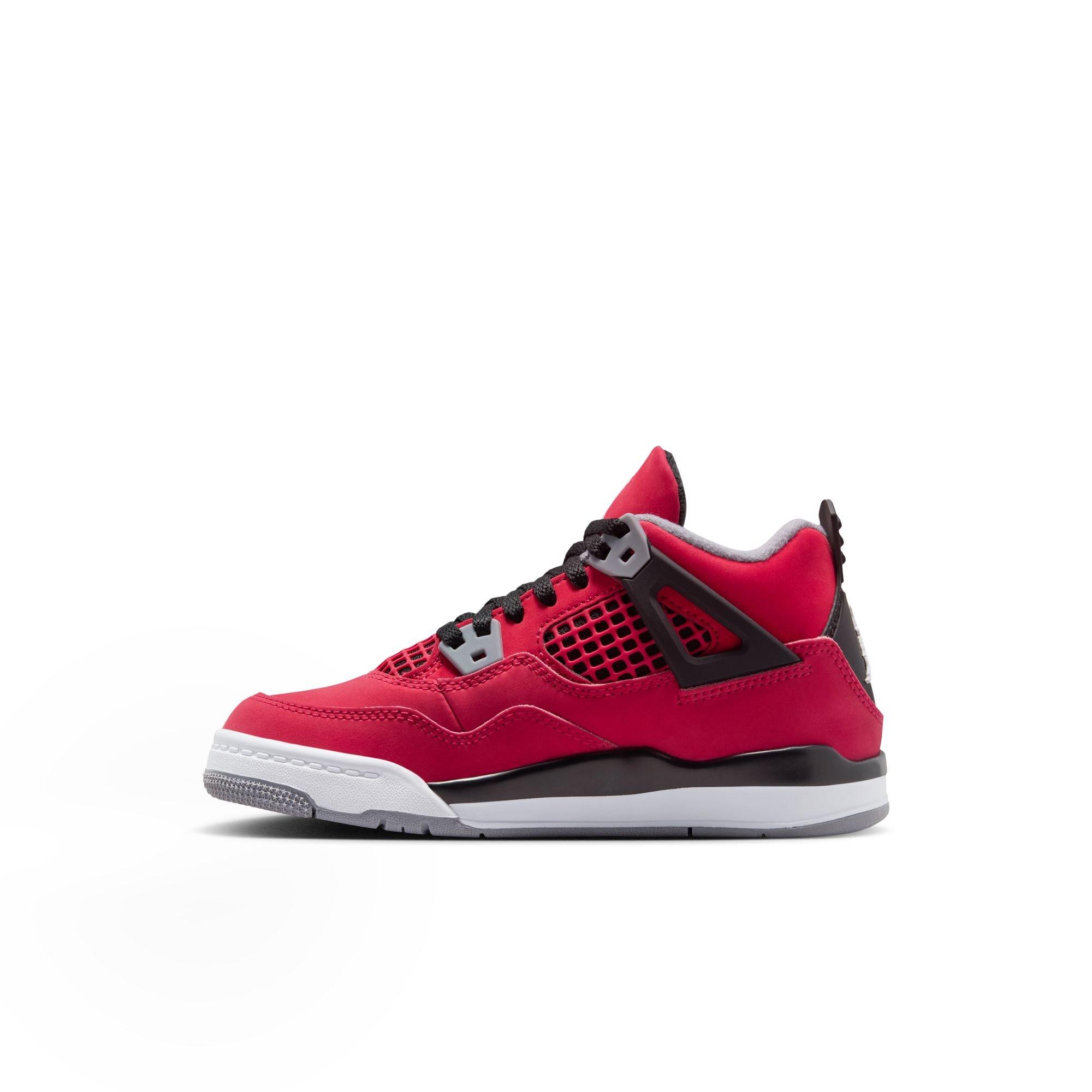 Jordan 4 Retro "Toro Bravo" Preschool Kids' Shoe - FIRE RED/WHITE/BLACK/CEMENT GREY Thumbnail View 8