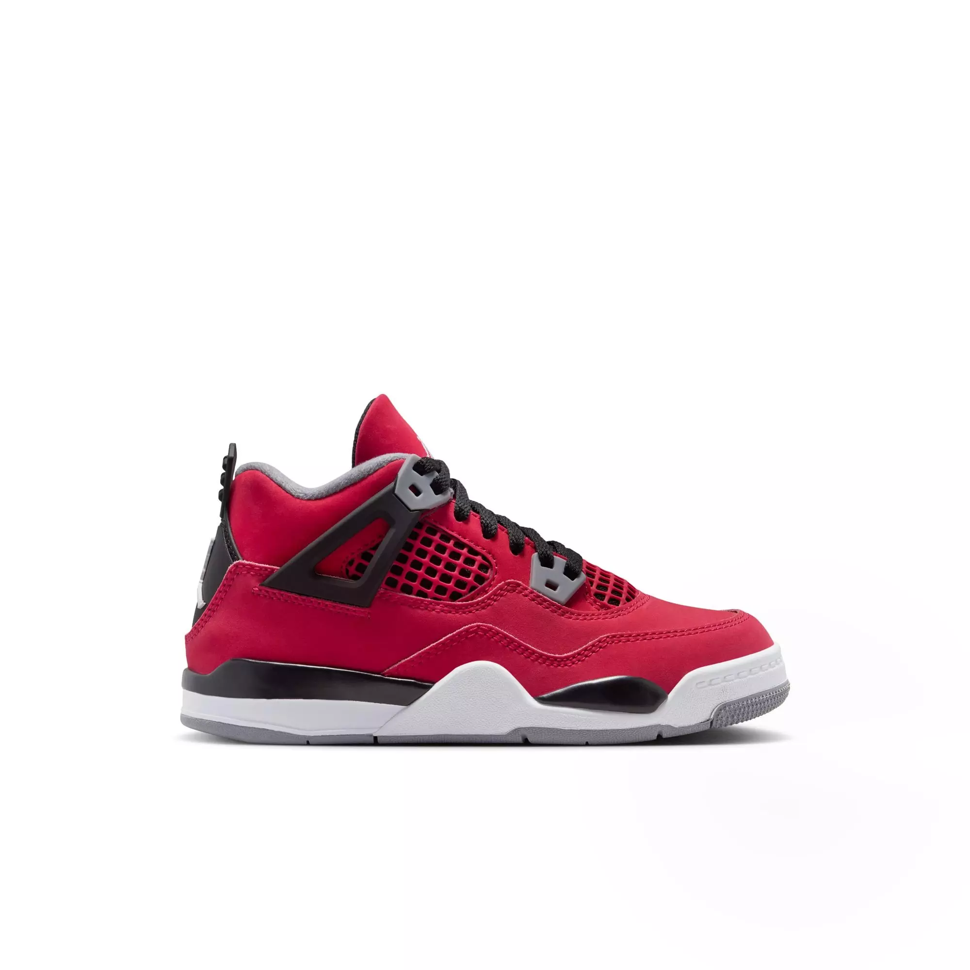 Jordan 4 Retro "Toro Bravo" Preschool Kids' Shoe - FIRE RED/WHITE/BLACK/CEMENT GREY