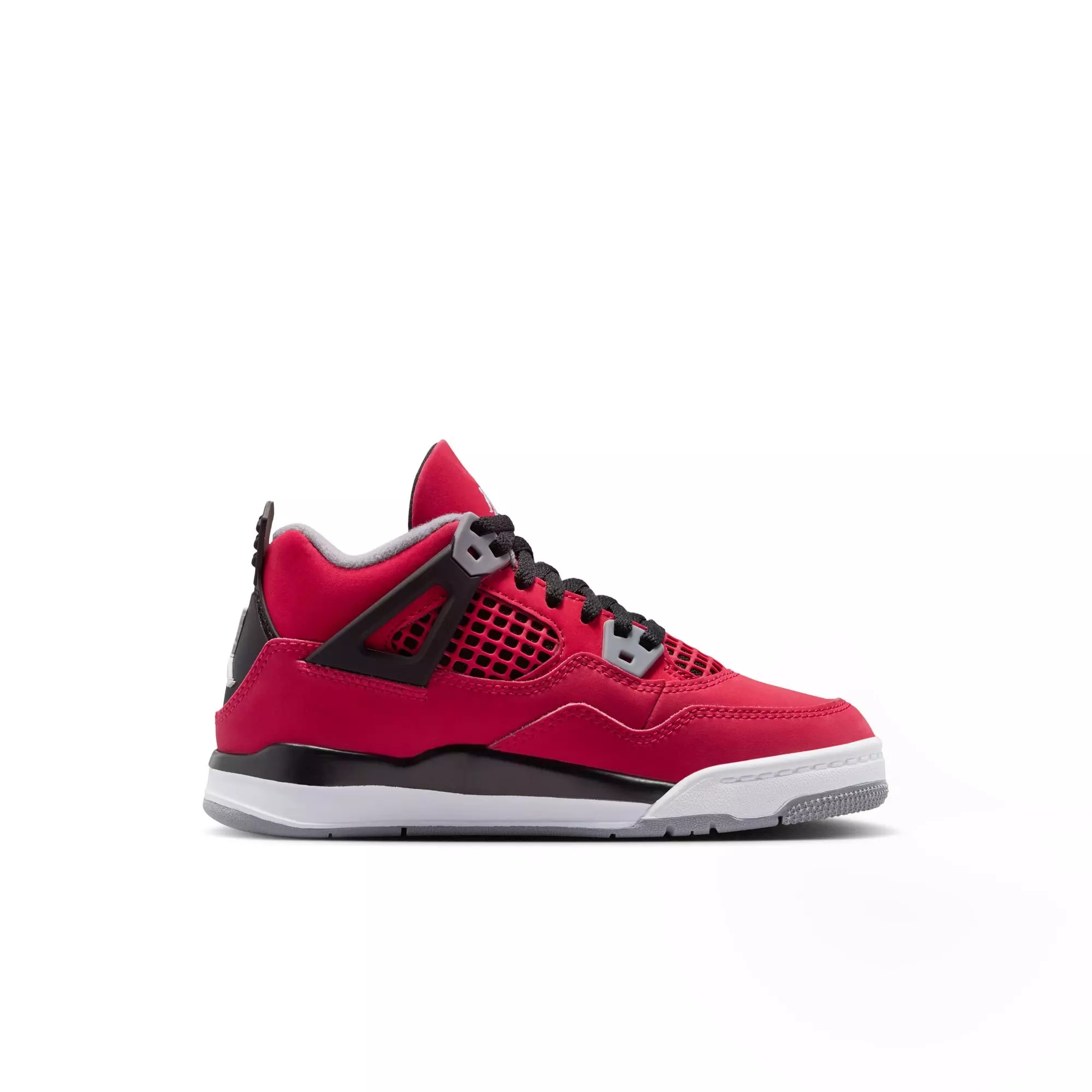 Jordan 4 Retro "Toro Bravo" Preschool Kids' Shoe - FIRE RED/WHITE/BLACK/CEMENT GREY