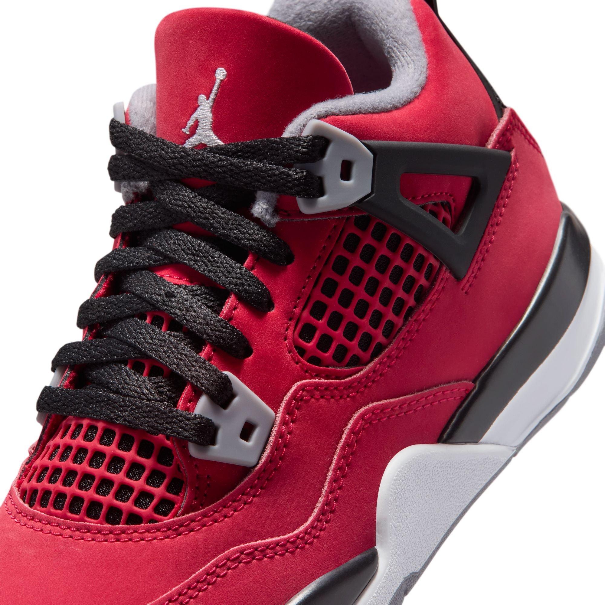 Jordan 4 Retro "Toro Bravo" Preschool Kids' Shoe - FIRE RED/WHITE/BLACK/CEMENT GREY Thumbnail View 5