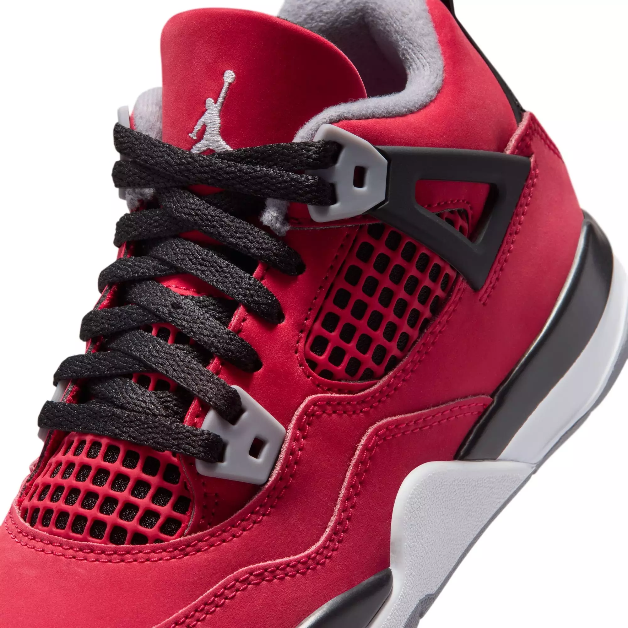 Jordan 4 Retro "Toro Bravo" Preschool Kids' Shoe - FIRE RED/WHITE/BLACK/CEMENT GREY