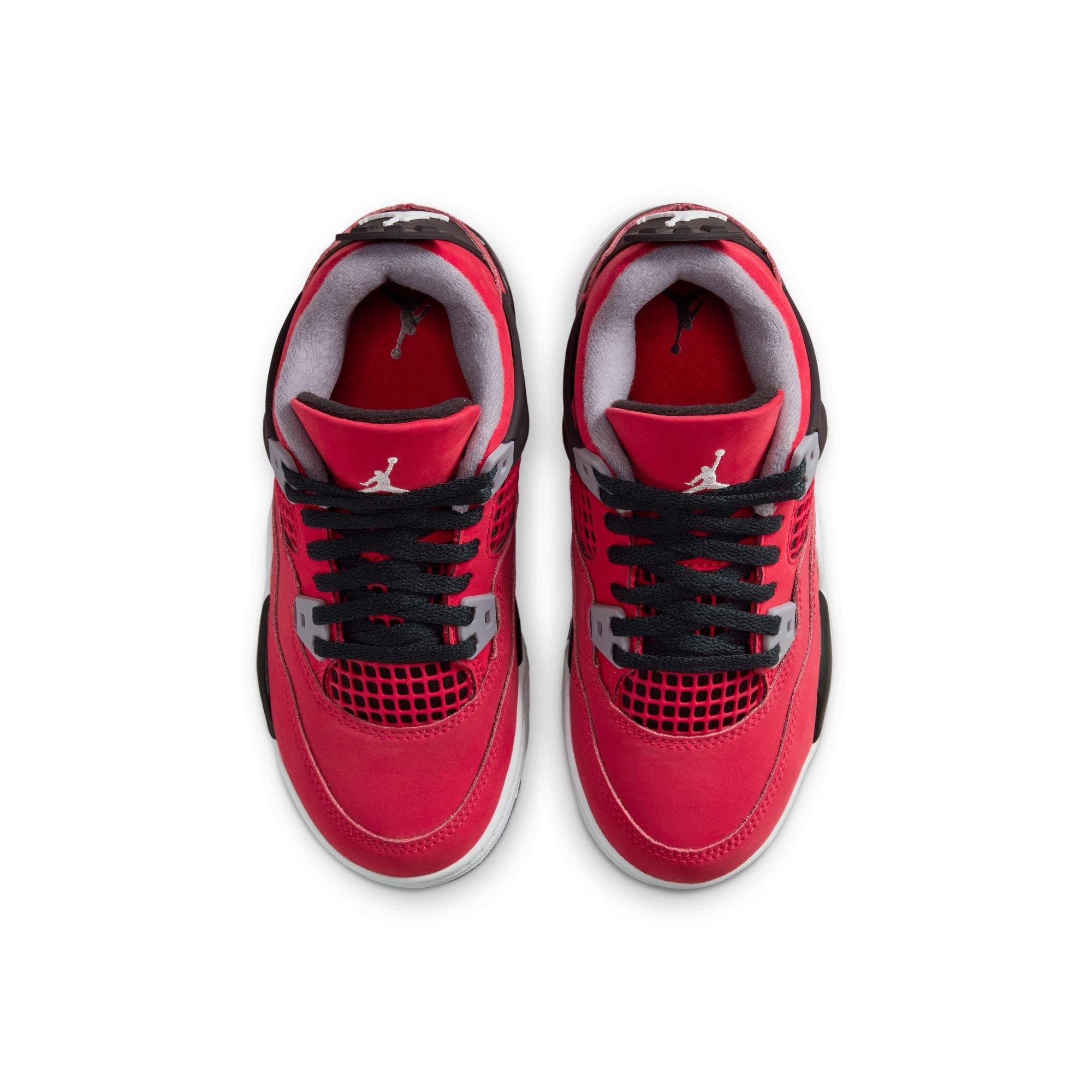 Jordan 4 Retro "Toro Bravo" Preschool Kids' Shoe - FIRE RED/WHITE/BLACK/CEMENT GREY Thumbnail View 10