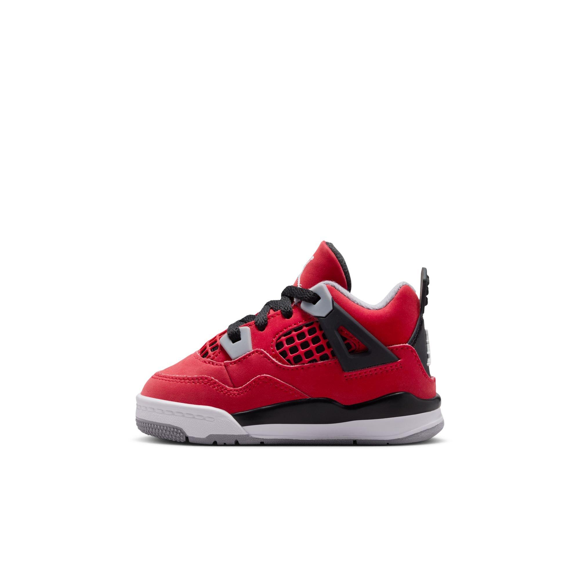 Jordan 4 Retro "Toro Bravo" Toddler Kids' Shoe - FIRE RED/WHITE/BLACK/CEMENT GREY Thumbnail View 7
