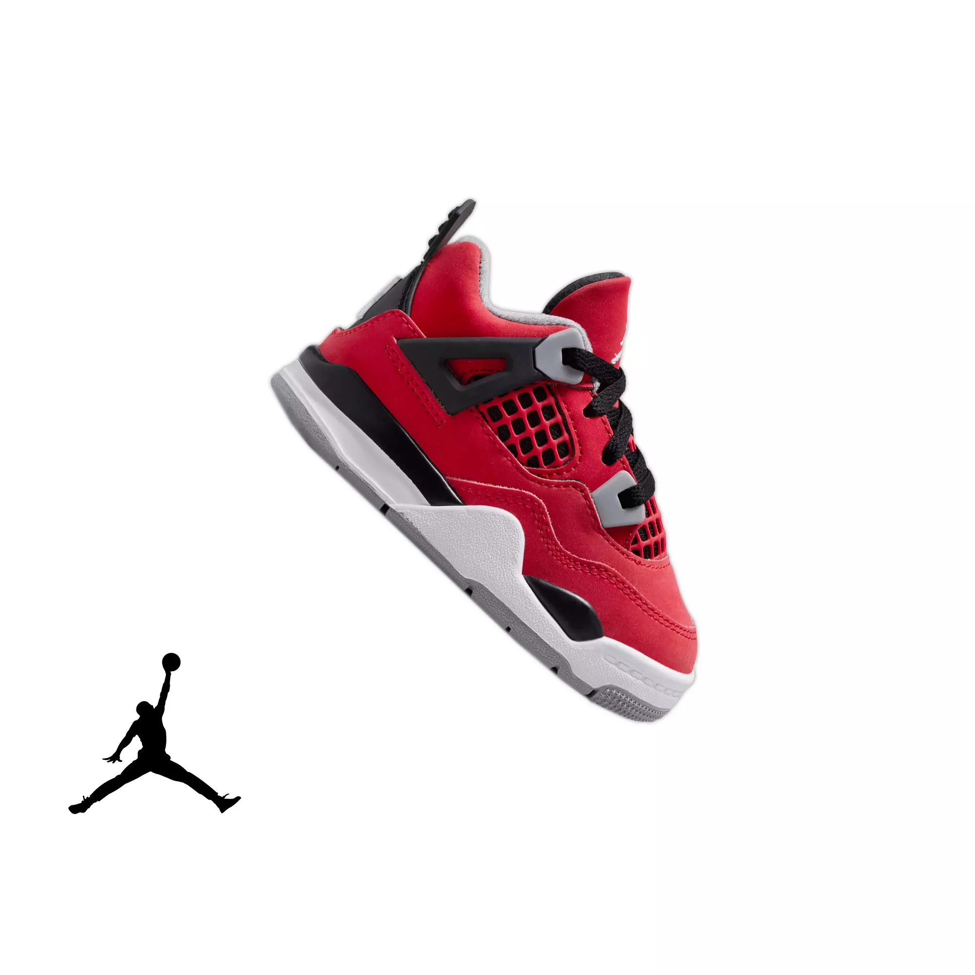 Jordan 4 Retro "Toro Bravo" Toddler Kids' Shoe - FIRE RED/WHITE/BLACK/CEMENT GREY