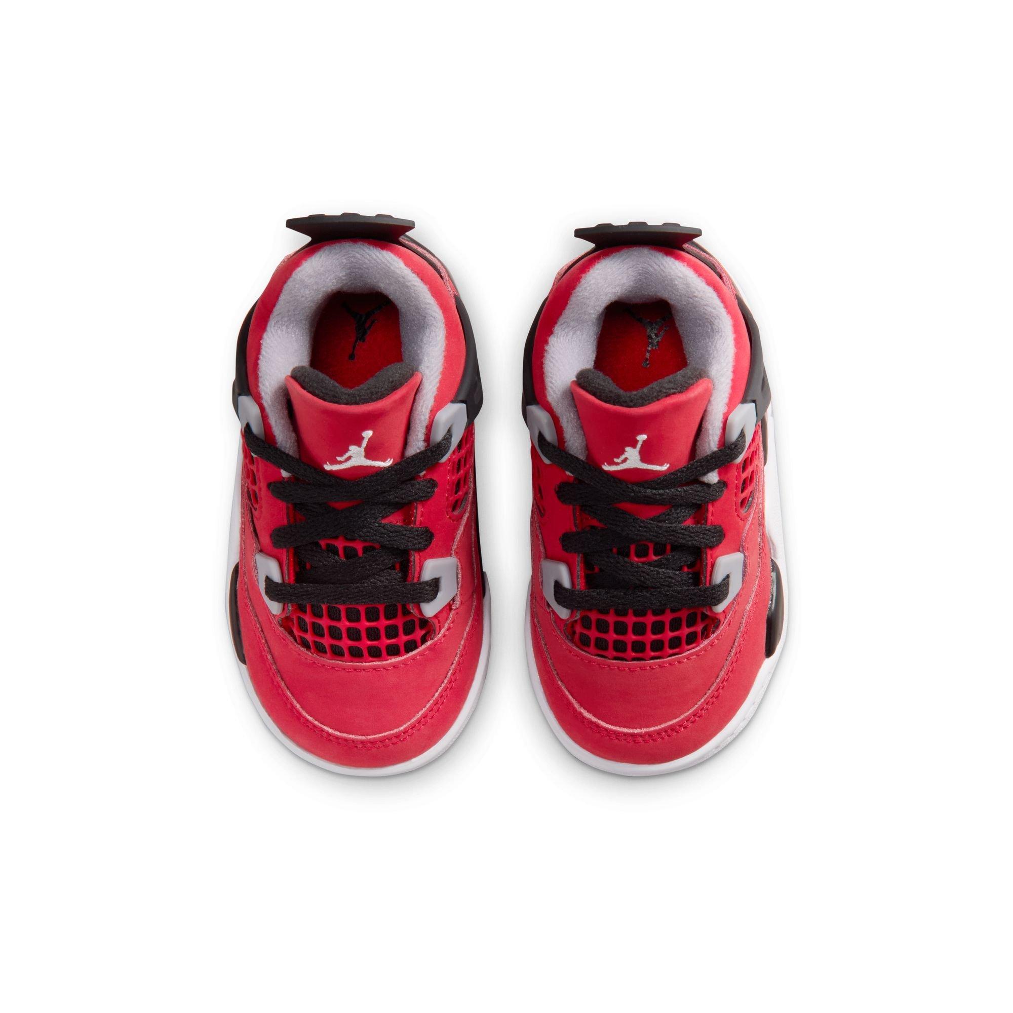 Jordan 4 Retro "Toro Bravo" Toddler Kids' Shoe - FIRE RED/WHITE/BLACK/CEMENT GREY Thumbnail View 9