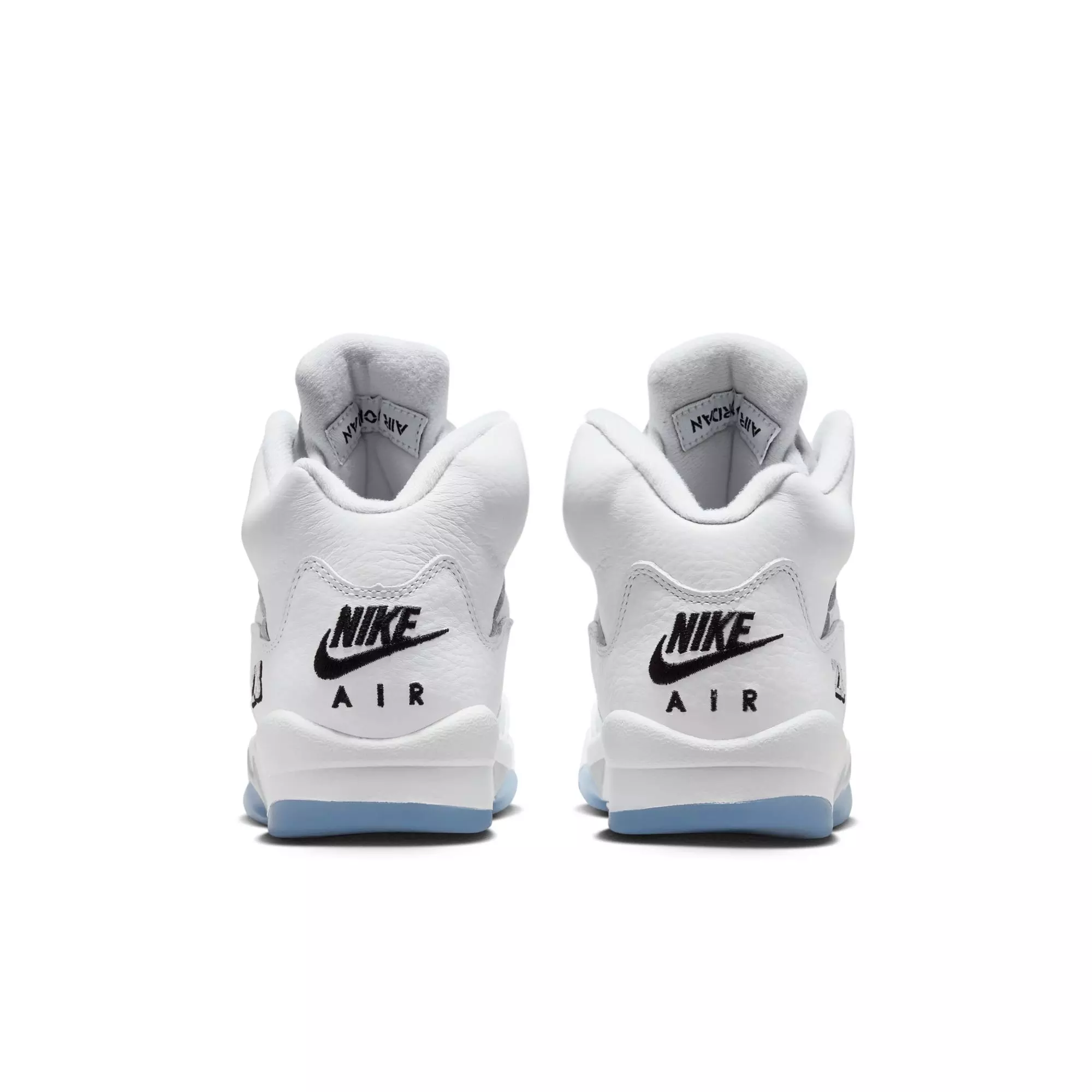 Jordan 5 Retro &ldquo;White Metallic&rdquo; Grade School Kids' Shoe - WHITE/BLACK/METALLIC SILVER