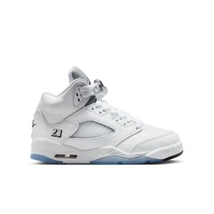 Jordan 5 Retro &ldquo;White Metallic&rdquo; Grade School Kids' Shoe