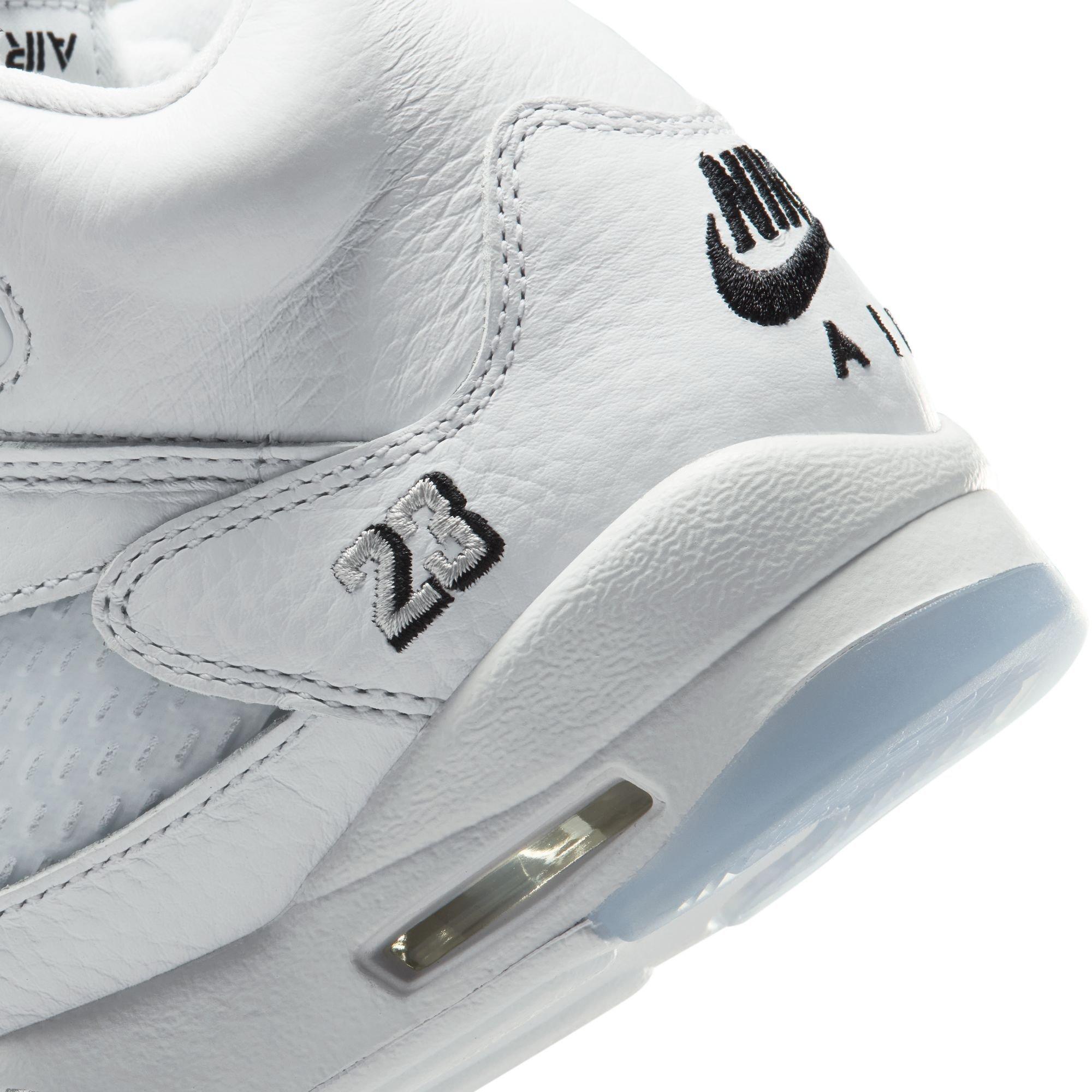 Jordan 5 Retro &ldquo;White Metallic&rdquo; Grade School Kids' Shoe - WHITE/BLACK/METALLIC SILVER Thumbnail View 6