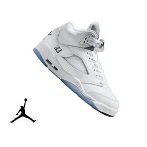 Jordan 5 Retro &ldquo;White Metallic&rdquo; Grade School Kids' Shoe