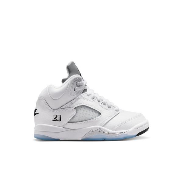 Jordan 5 Retro &ldquo;White Metallic&rdquo; Preschool Kids' Shoe