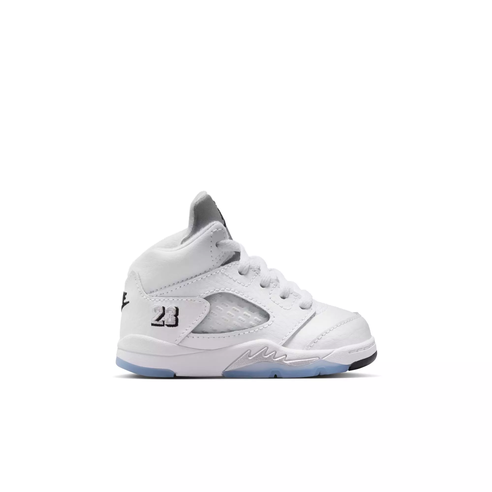 Jordan 5 Retro &ldquo;White Metallic&rdquo; Toddler Kids' Shoe - WHITE/BLACK/METALLIC SILVER