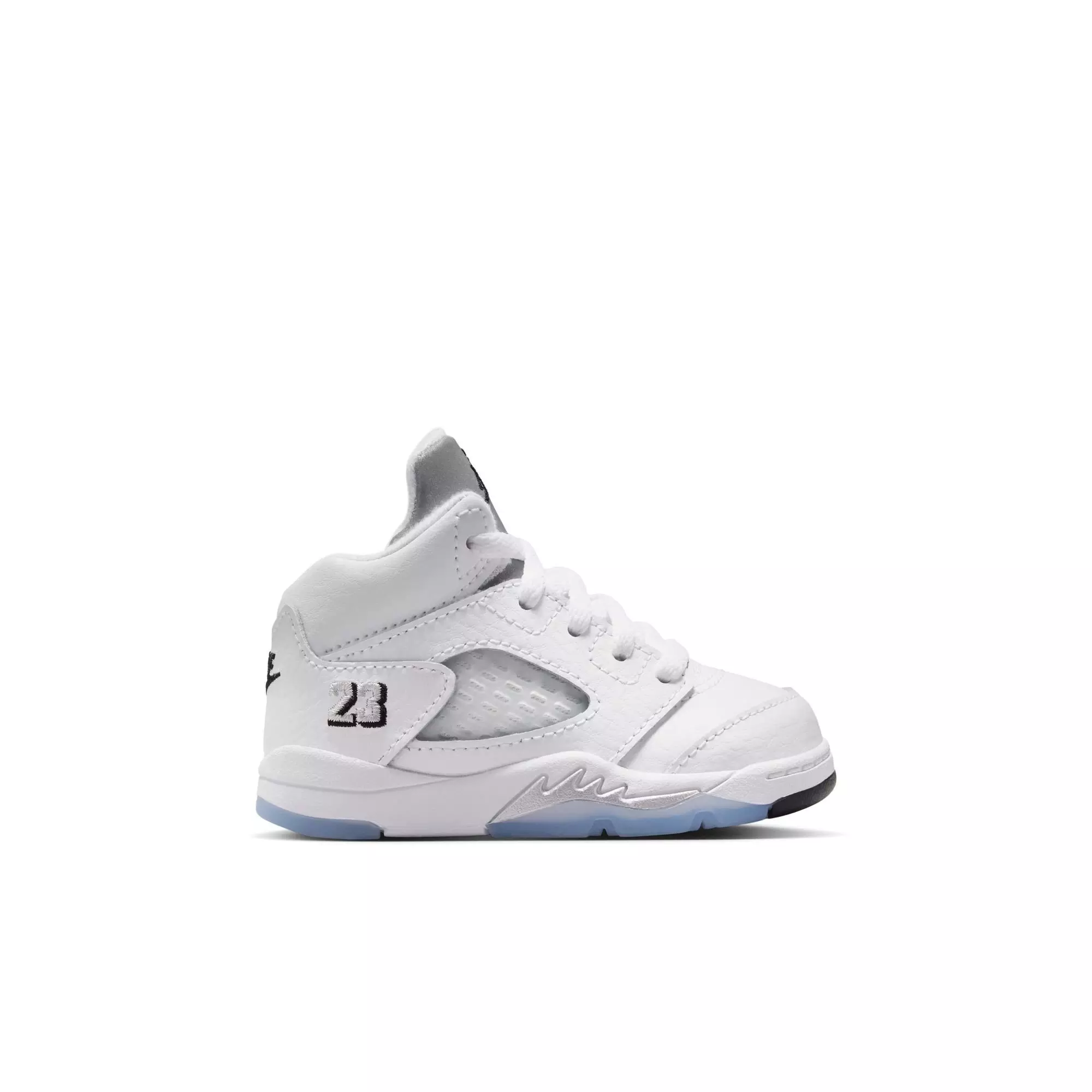 Jordan 5 Retro &ldquo;White Metallic&rdquo; Toddler Kids' Shoe - WHITE/BLACK/METALLIC SILVER