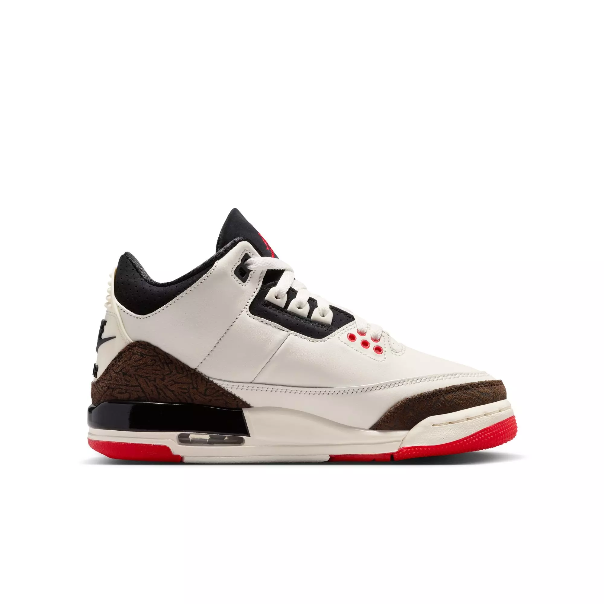 Jordan 3 Retro "World's Best Dad" Grade School Kids' Shoe - SAIL/BLACK/UNIVERSITY RED/PALE IVORY
