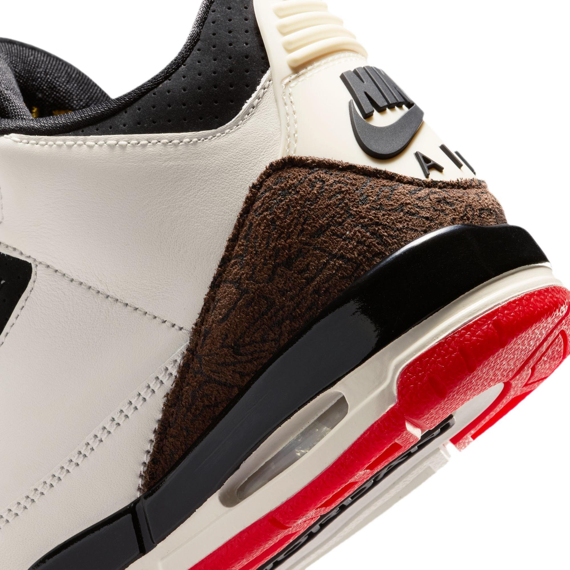 Jordan 3 Retro "World's Best" Grade School Kids' Shoe - SAIL/BLACK/UNIVERSITY RED/PALE IVORY Thumbnail View 6