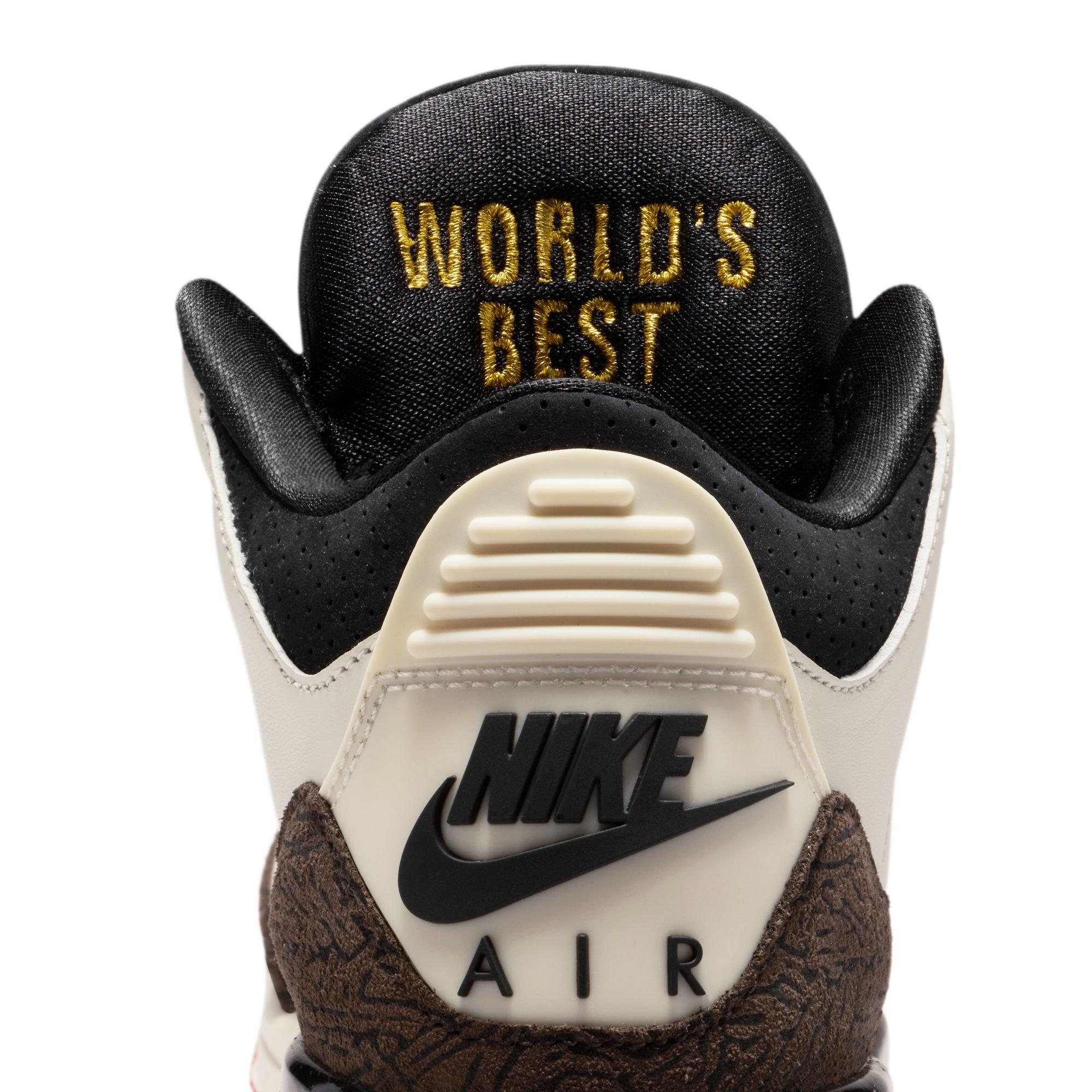 Jordan 3 Retro "World's Best" Grade School Kids' Shoe - SAIL/BLACK/UNIVERSITY RED/PALE IVORY Thumbnail View 7