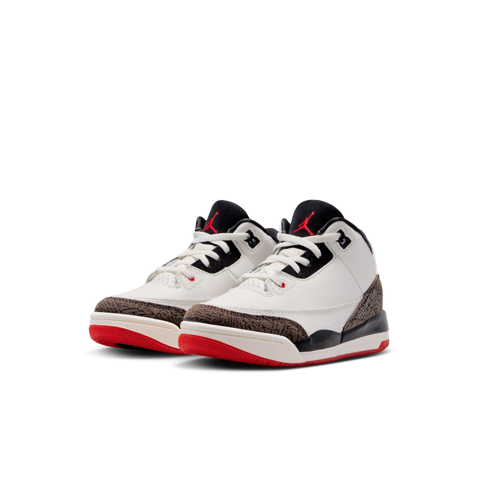 Jordan 3 Retro "World's Best" Preschool Kids' Shoe - SAIL/BLACK/UNIVERSITY RED/PALE IVORY Thumbnail View 4