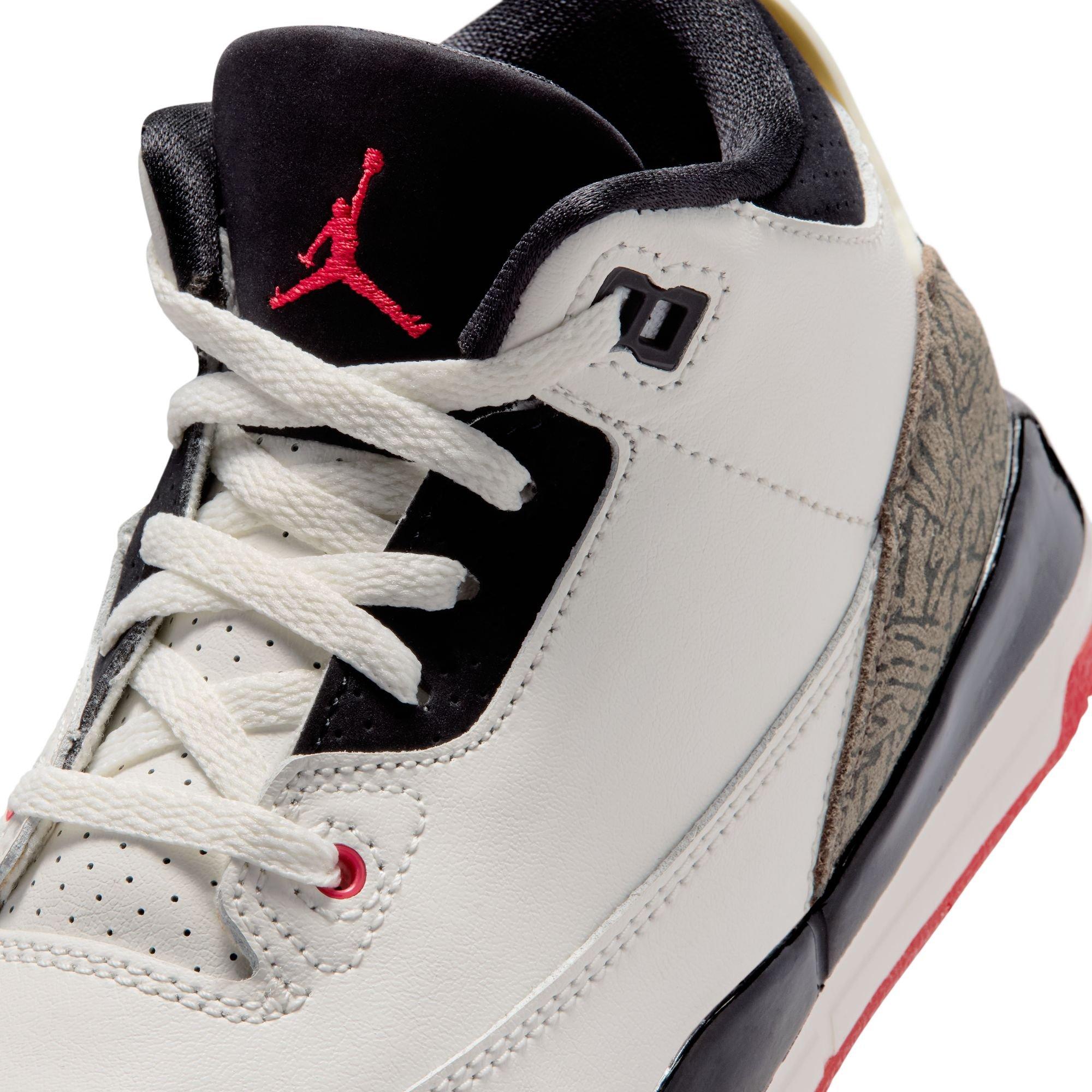 Jordan 3 Retro "World's Best" Preschool Kids' Shoe - SAIL/BLACK/UNIVERSITY RED/PALE IVORY Thumbnail View 5