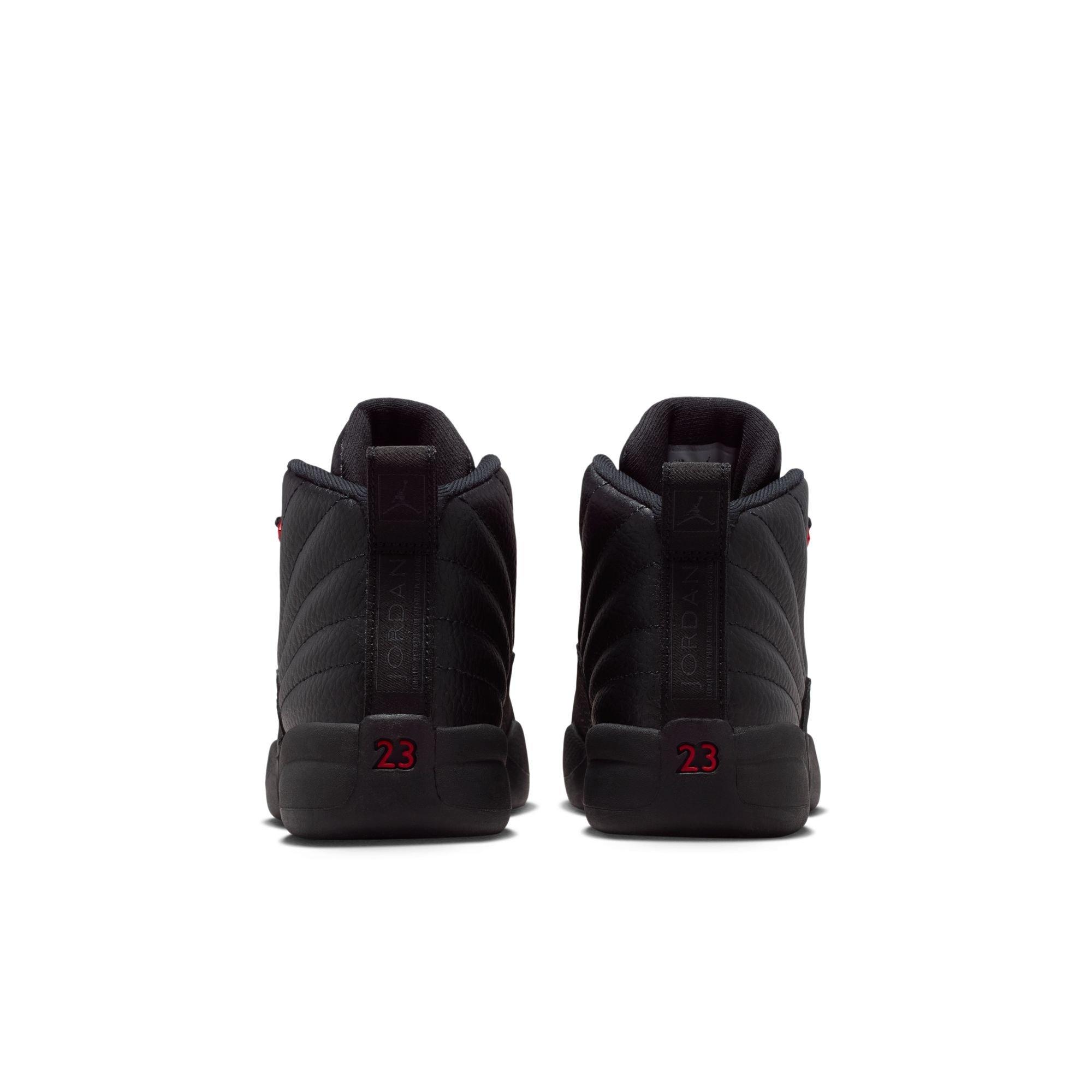 Jordan 12 Retro &ldquo;Bloodline&rdquo; Preschool Kids' Shoe - BLACK/VARSITY RED Thumbnail View 9