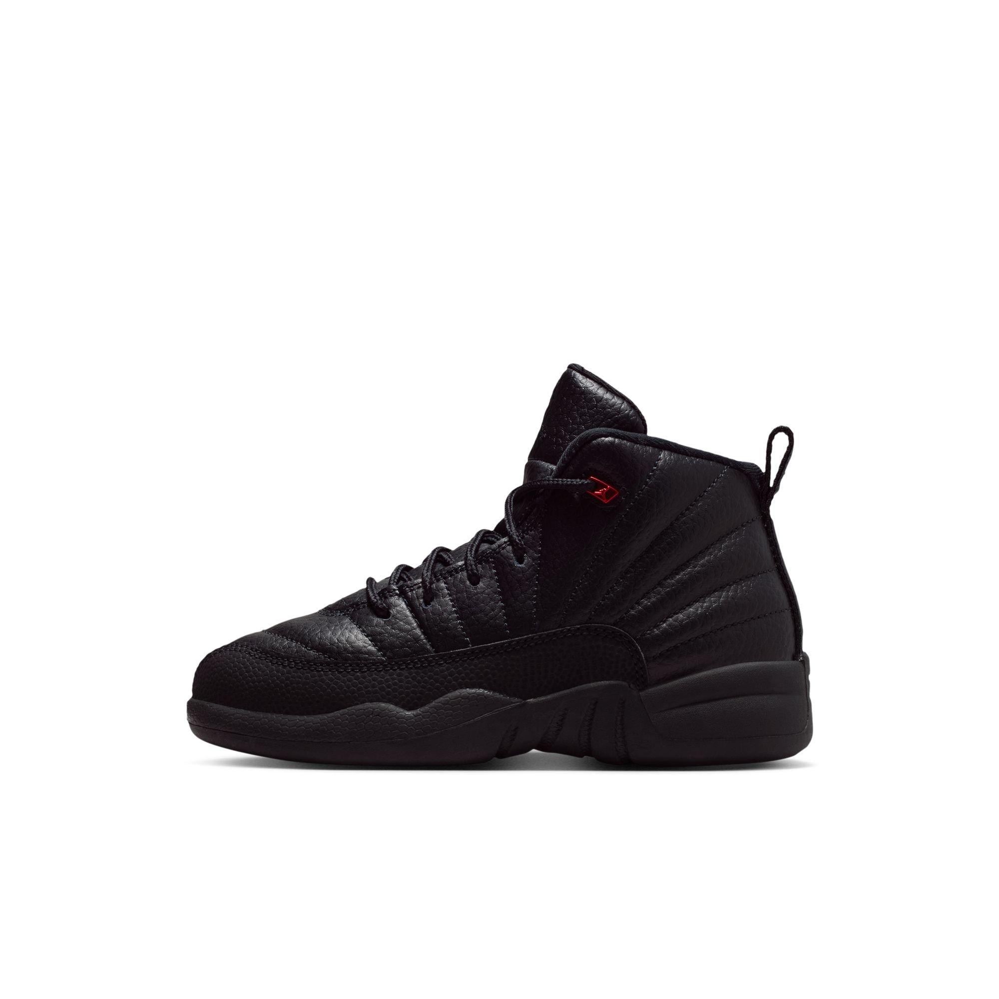 Jordan 12 Retro &ldquo;Bloodline&rdquo; Preschool Kids' Shoe - BLACK/VARSITY RED Thumbnail View 7