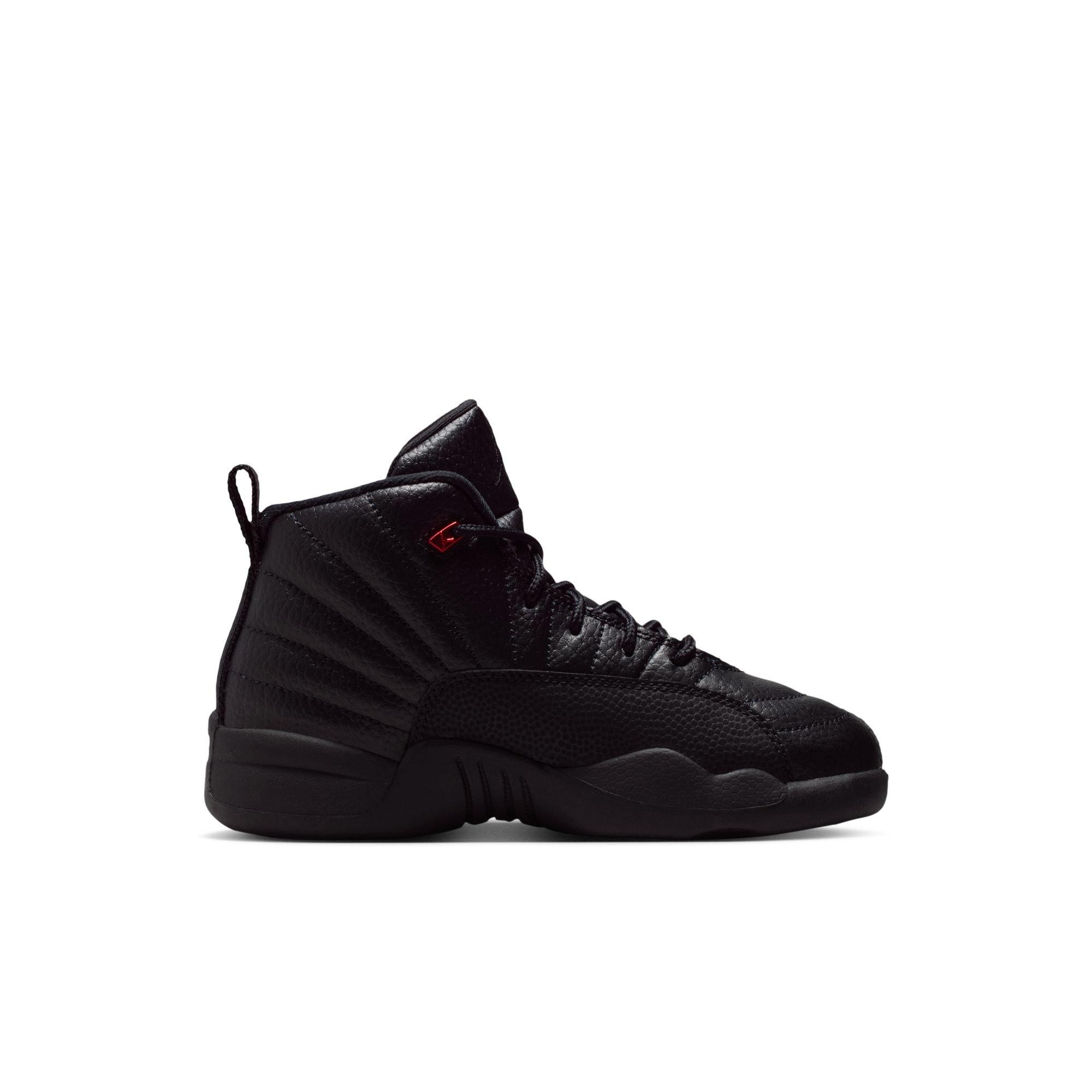 Jordan 12 Retro &ldquo;Bloodline&rdquo; Preschool Kids' Shoe - BLACK/VARSITY RED Thumbnail View 3