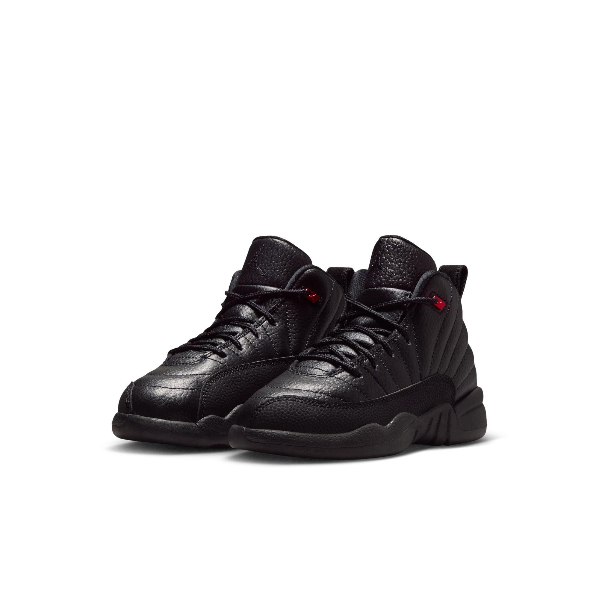 Jordan 12 Retro &ldquo;Bloodline&rdquo; Preschool Kids' Shoe - BLACK/VARSITY RED Thumbnail View 4